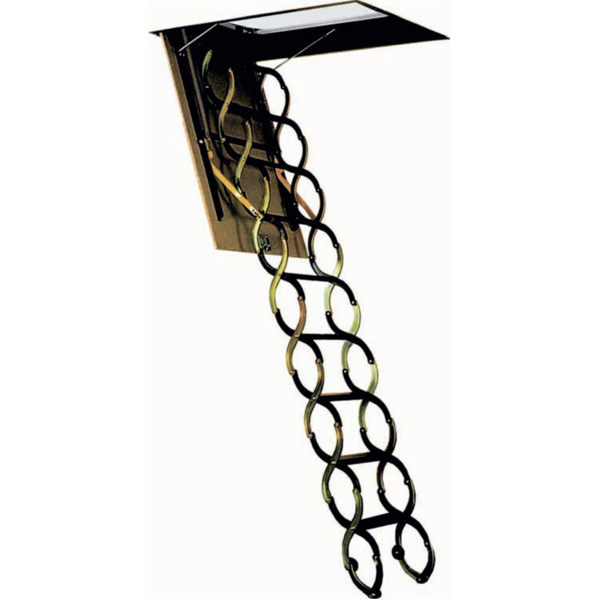 Изображение товара Раздвижная чердачная лестница Nozycowe 70x70x300 см с термоизоляционной крышкой