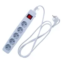 Изображение товара Сетевой фильтр Эра SF с 5 розетками заземлением и защитой IP 20