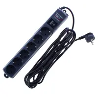 Изображение товара Сетевой фильтр Pilot S 5 розеток с заземлением 1 розетка без заземления 5 м 2200 Вт цвет графит