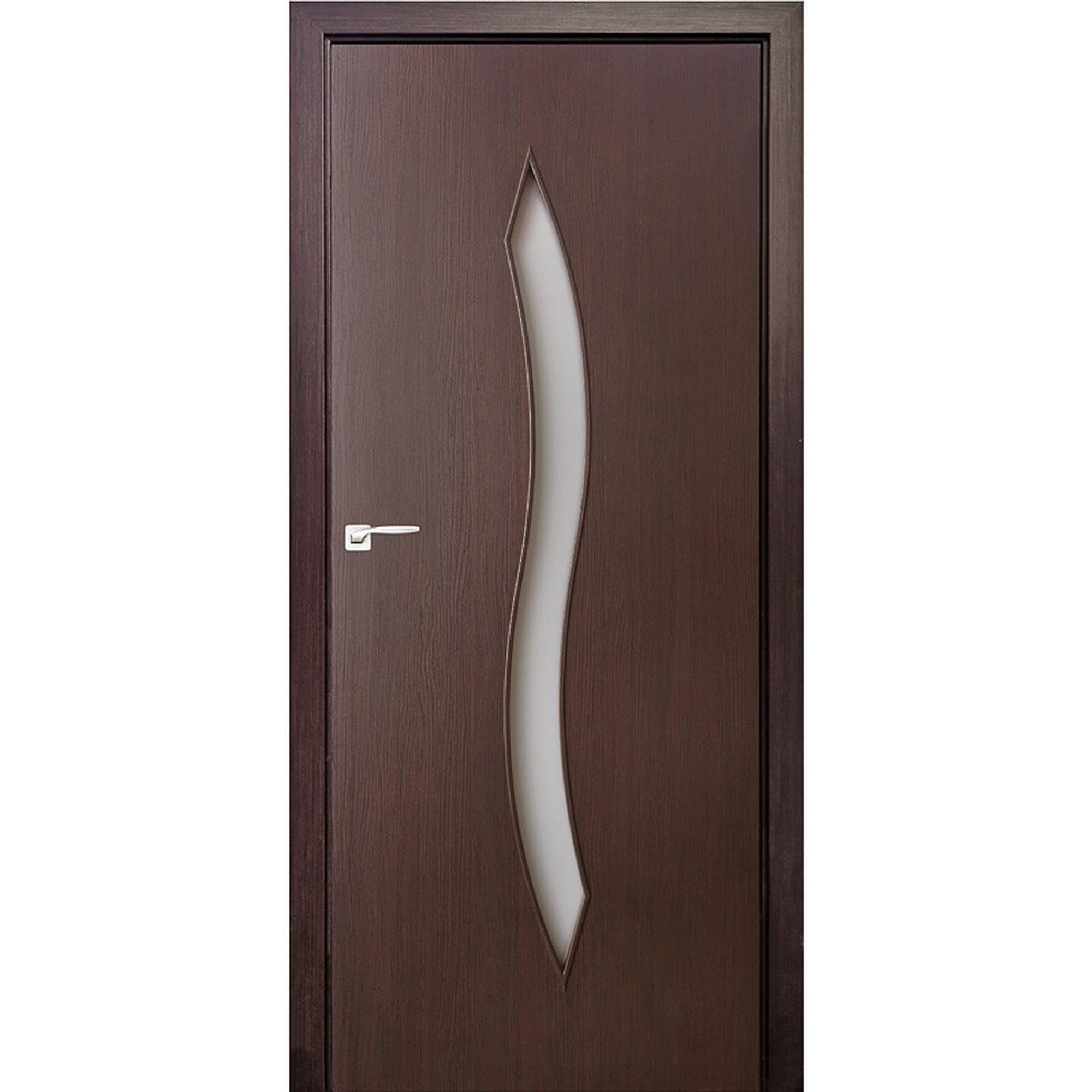 Изображение товара Дверь Aura МДФ Со стеклом Венге 90x200 см