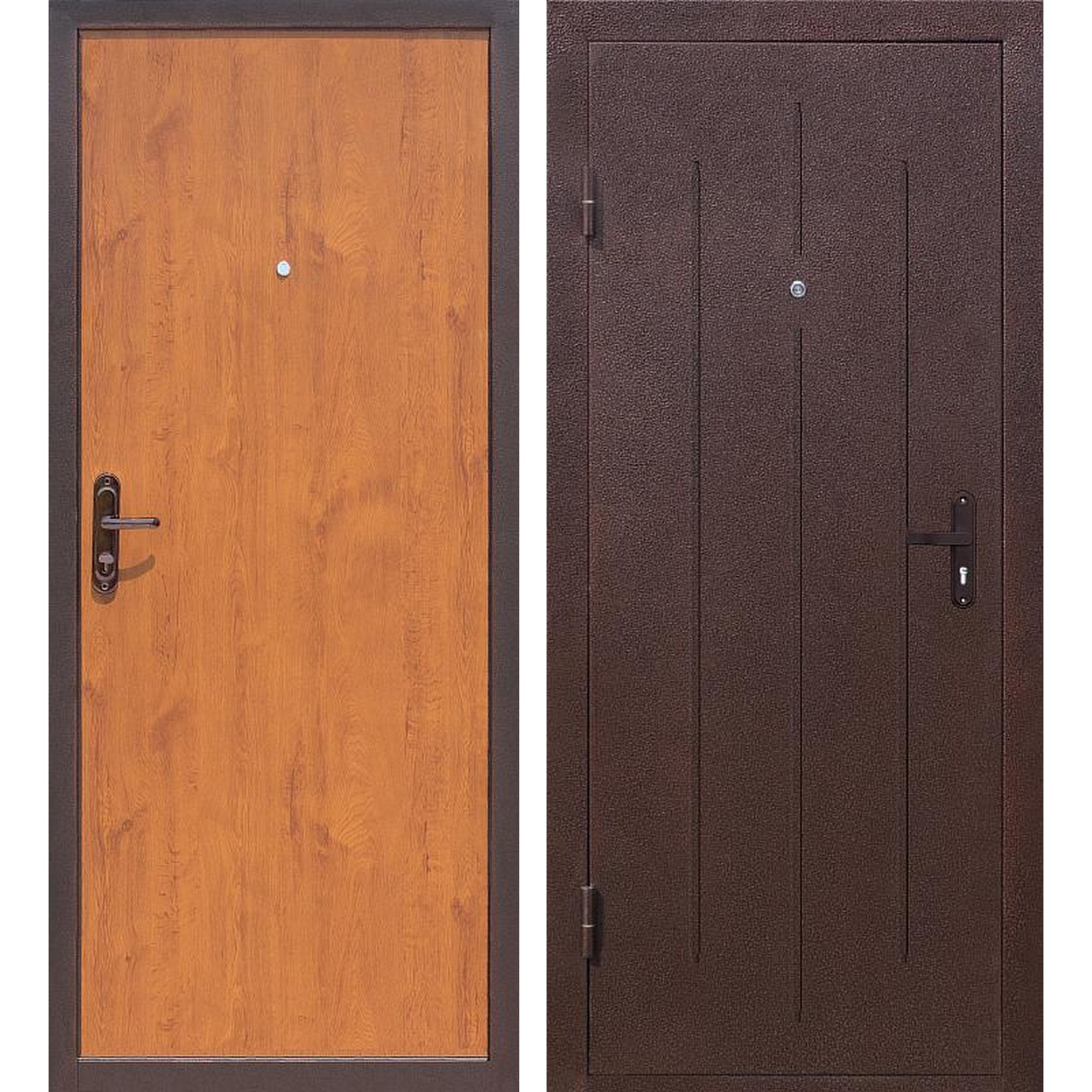 Изображение товара Дверь входная металлическая Стройгост 5-1, 880 мм, левая, цвет золотистый дуб