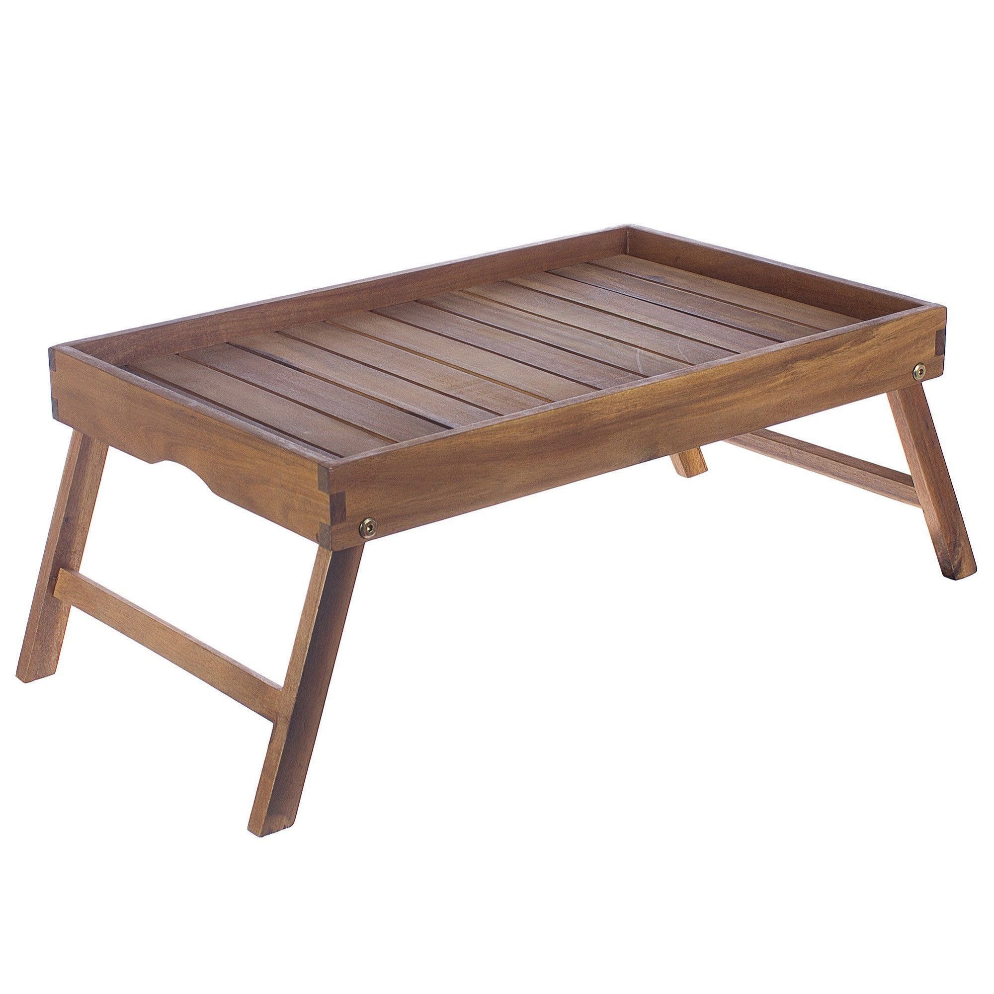 Изображение товара Поднос на ножках из акации 35x55x23.5 см для сервировки и украшения интерьера