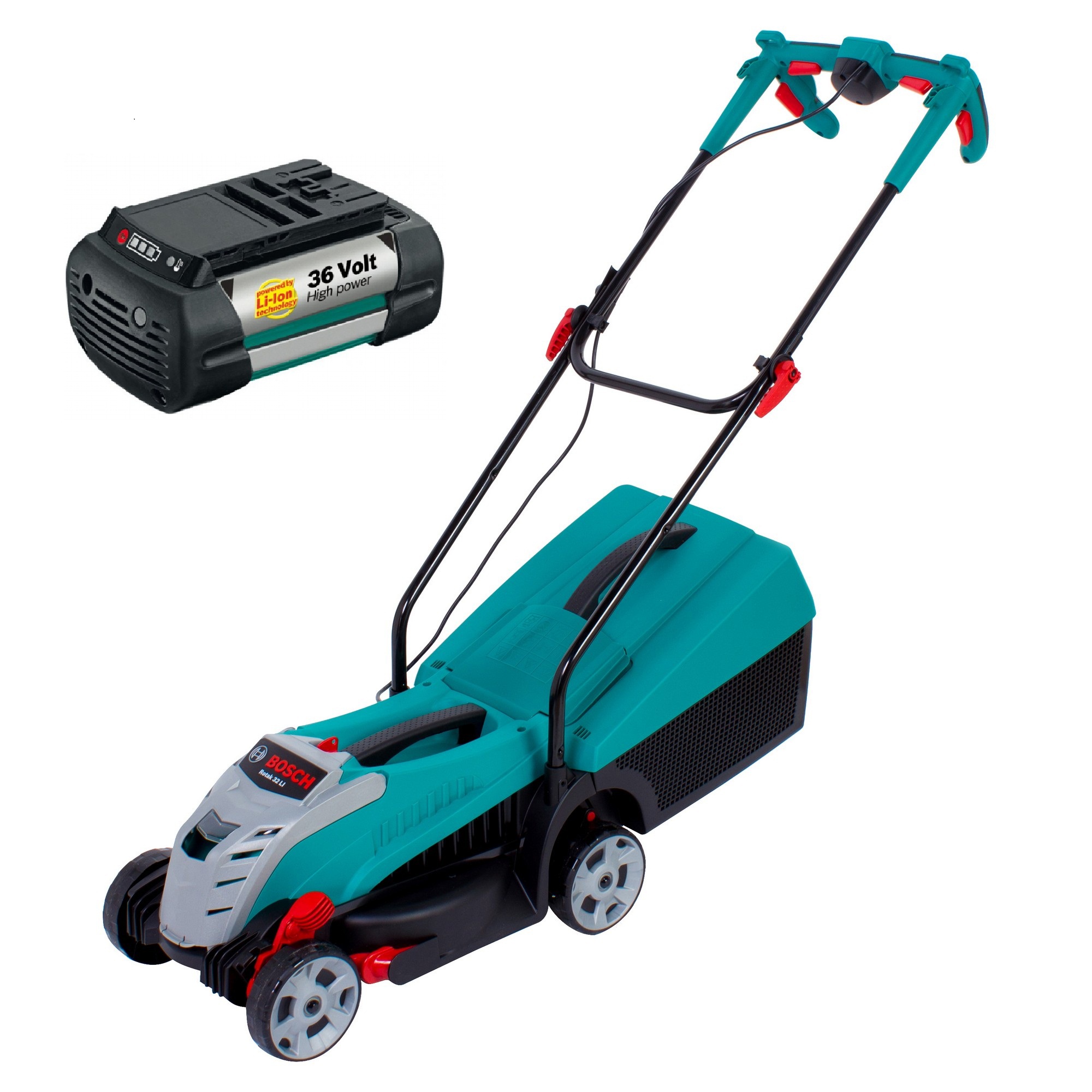 Изображение товара Газонокосилка аккумуляторная Bosch Rotak-32 36 В 32 см