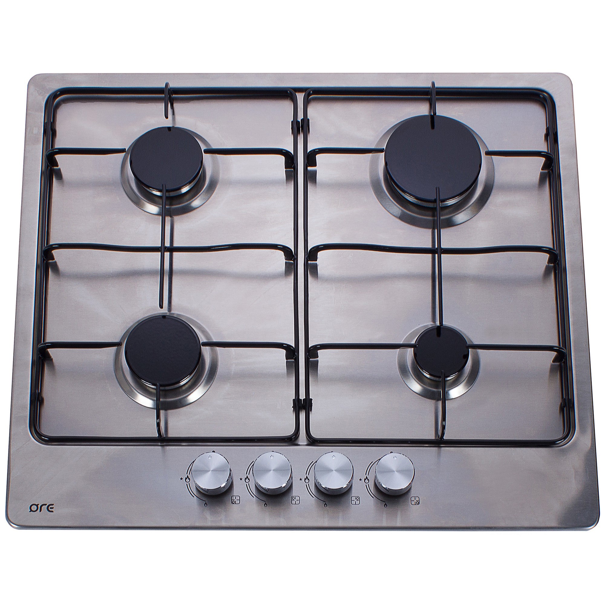 Изображение товара Газовая варочная панель ORE LGA60 4 конфорки нержавеющая сталь