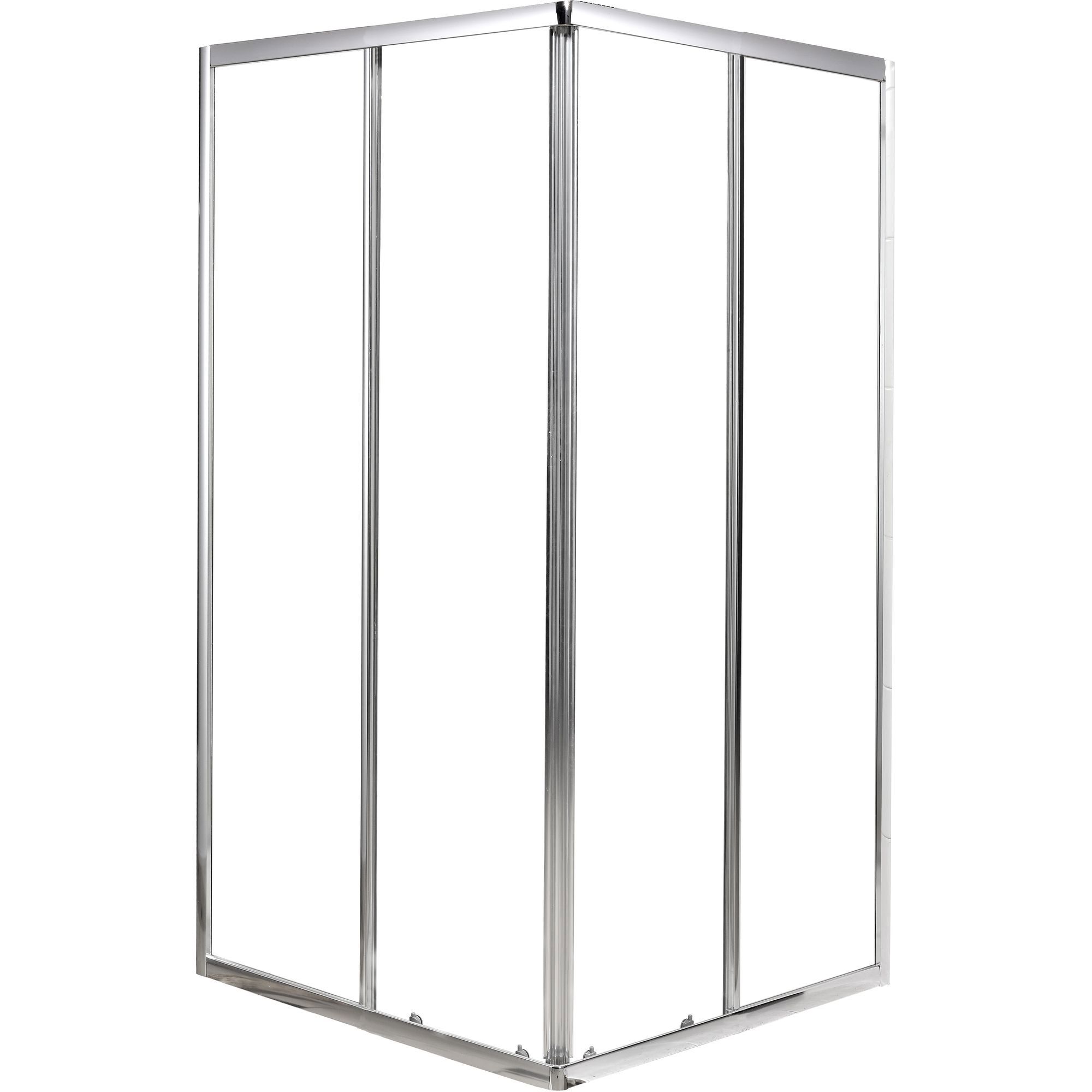 Изображение товара Душевой уголок Sensea Nerea квадратный 80х80 см хромированный профиль прозрачное стекло раздвижной