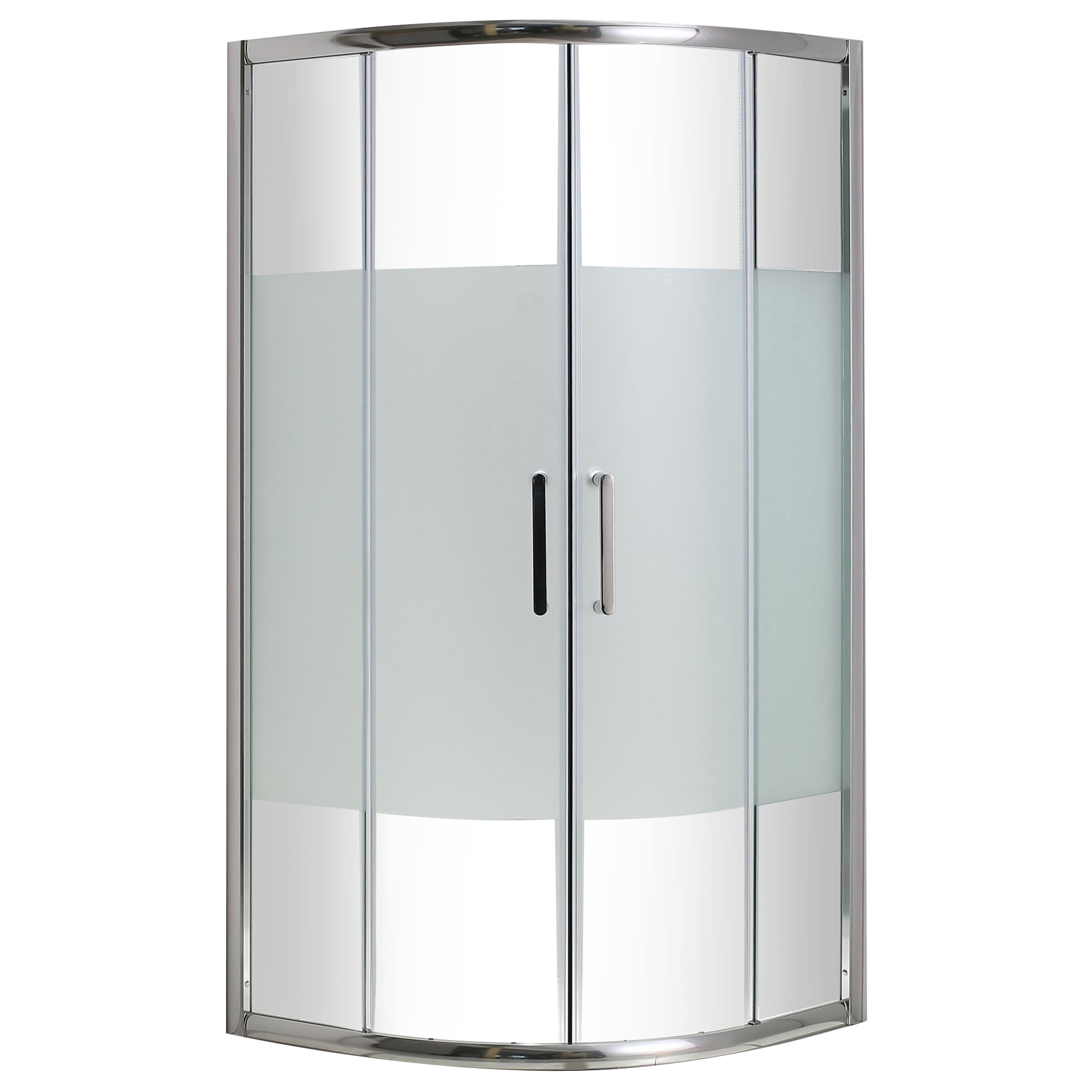Изображение товара Душевой уголок Sensea Quad 1/4 круга 90x90 см хромированный профиль прозрачное стекло раздвижной