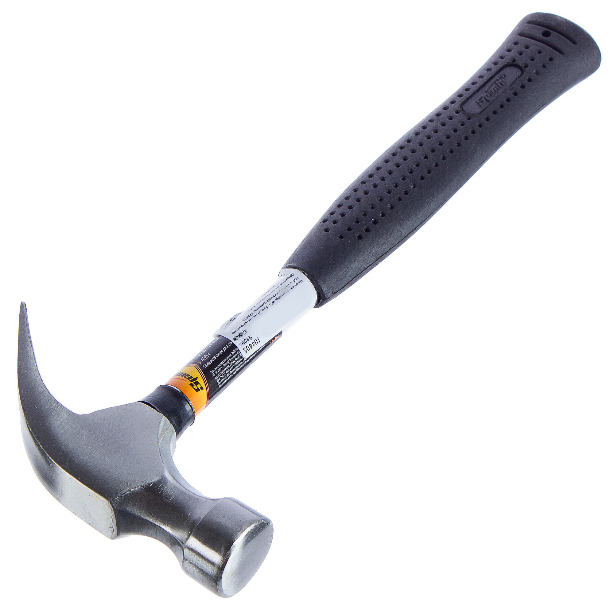 Изображение товара Молоток Sparta 450 г с гвоздодером и обрезиненной рукояткой