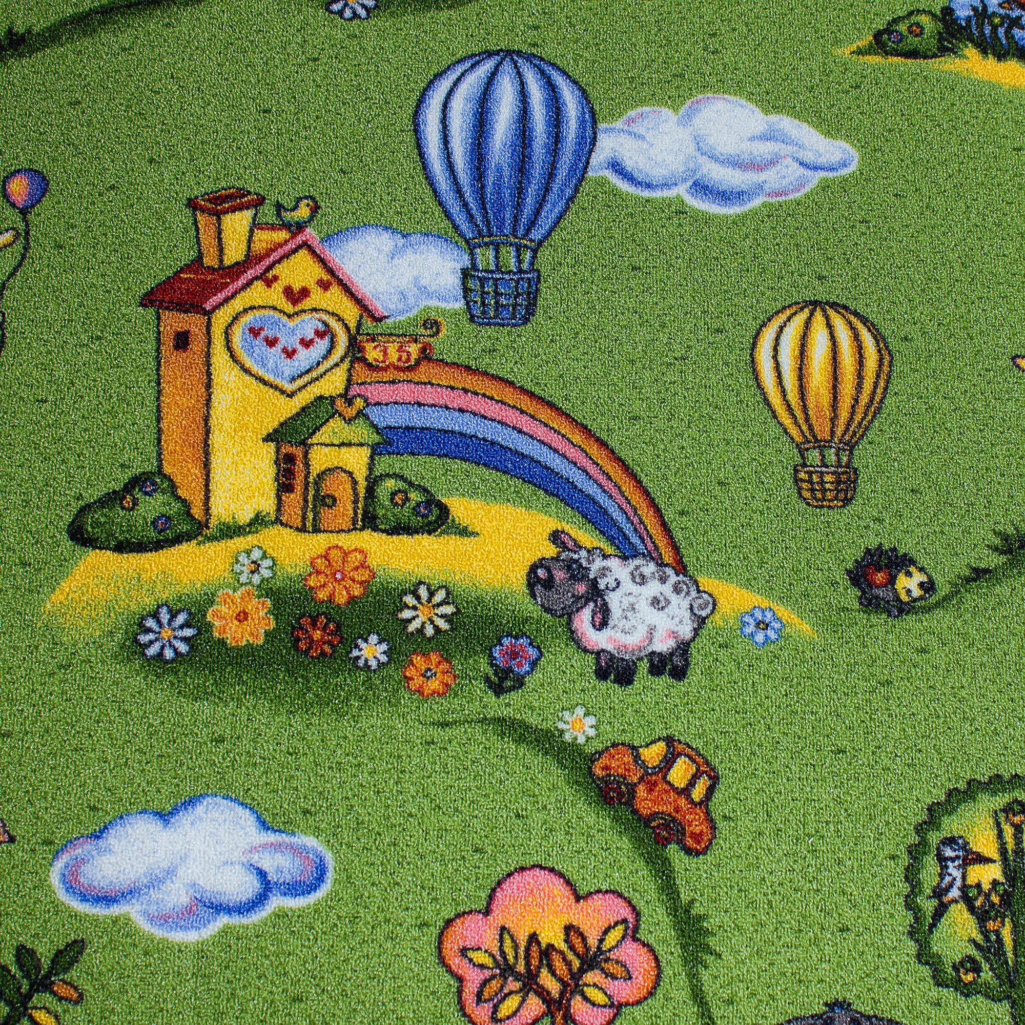 Изображение товара Ковровое покрытие «Воздушные шары 170» полиамид 2.5 м цвет зелёный