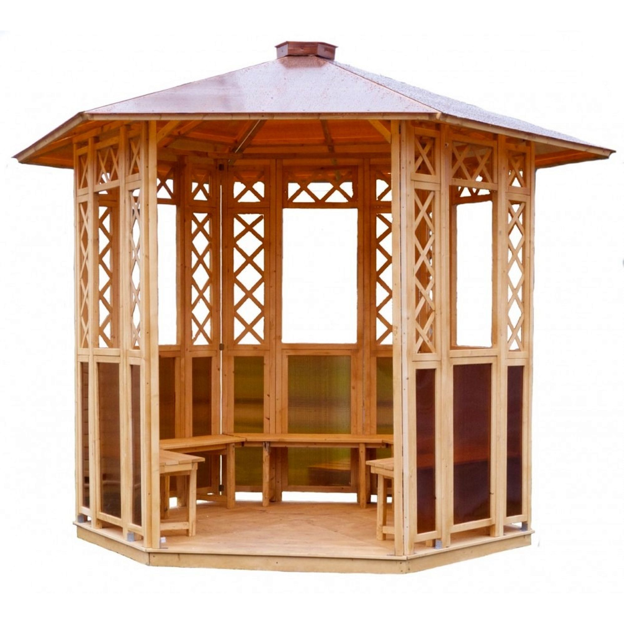 Изображение товара Садовая беседка деревянная Лаура 366x318x295 см