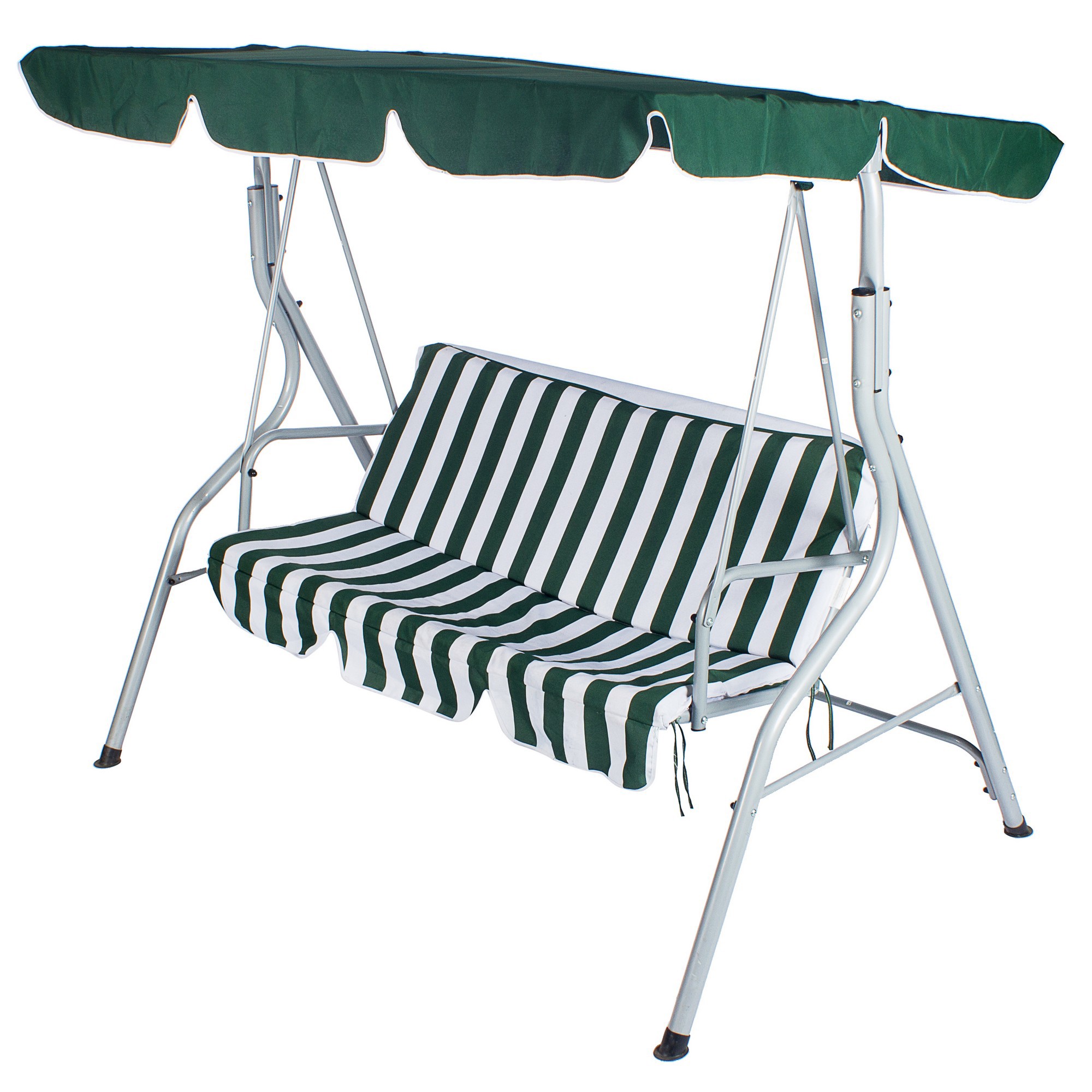 Изображение товара Качественные садовые качели NATERIAL с солнцезащитным тентом для дачи и сада