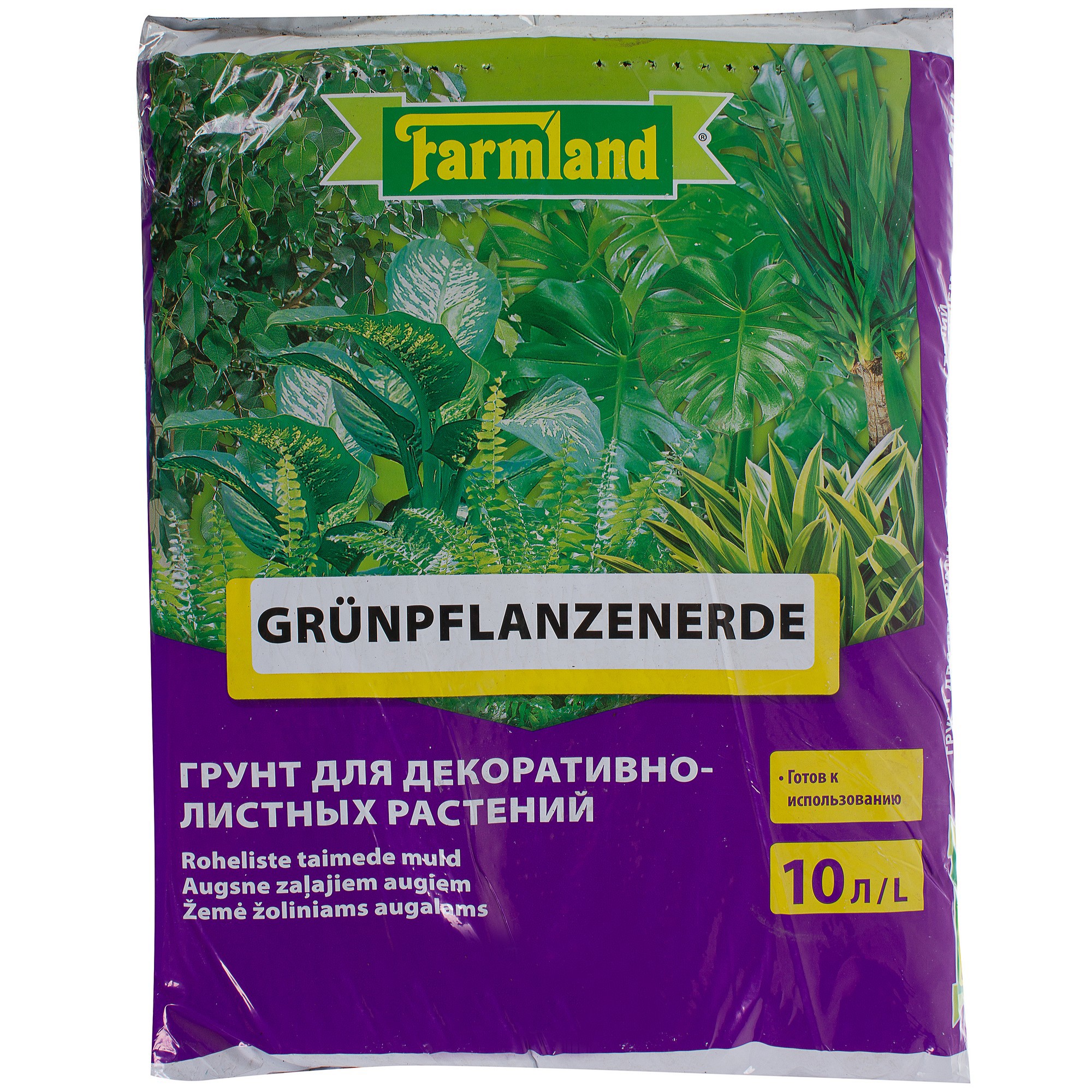 Изображение товара Грунт для декоративно-лиственных растений FARMLAND 10 л нейтральный PH Изображение товара Грунт для декоративно-лиственных растений FARMLAND 10 л нейтральный PH