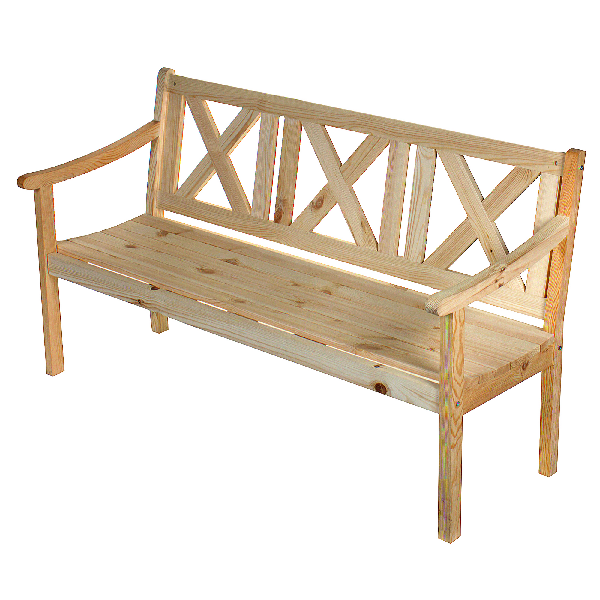 Изображение товара Скамья садовая Копенгаген 161х60х91 см дерево светло-коричневая