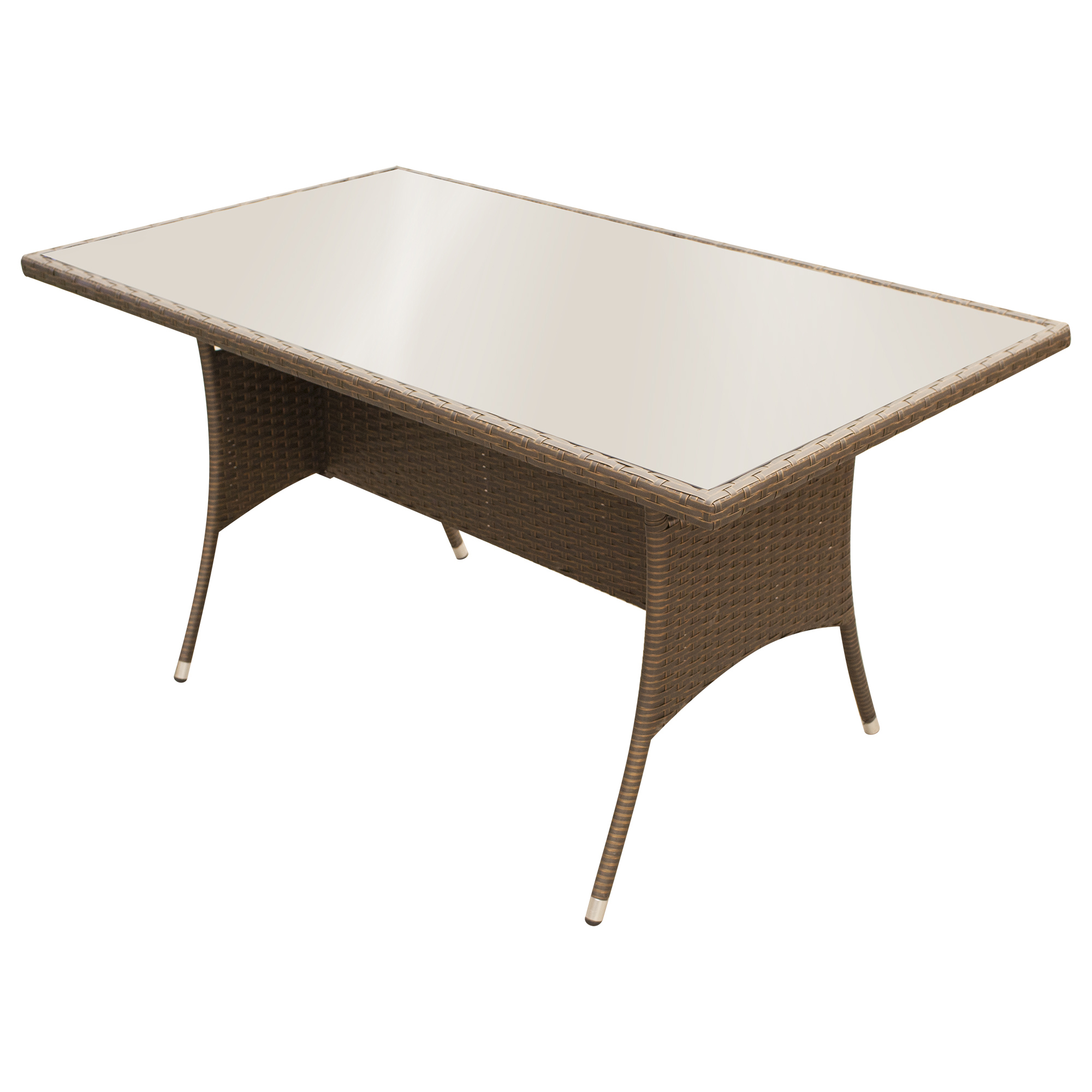 Изображение товара Садовый стол 80x140 см из полиротанга для веранды и террасы