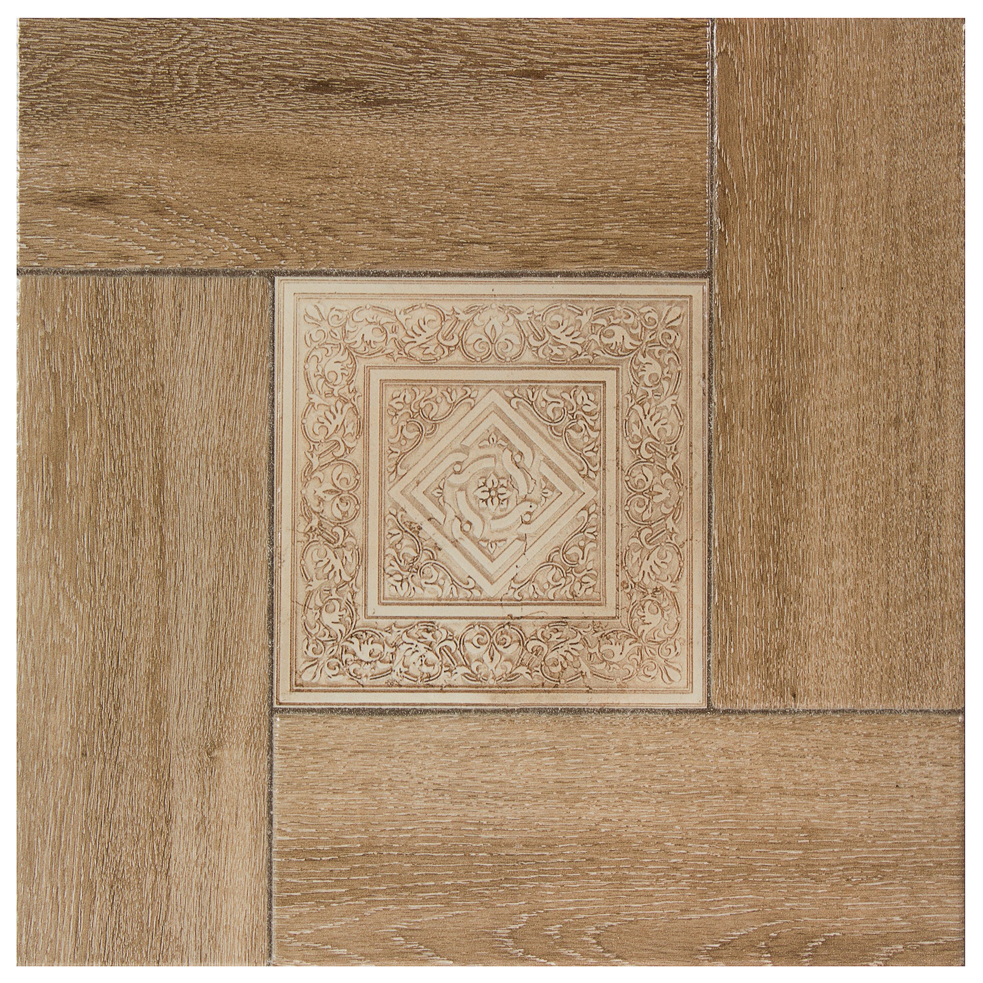 Изображение товара Напольная керамическая плитка "Ранчо" 41. 8х41. 8 см серого цвета, имитация дерева