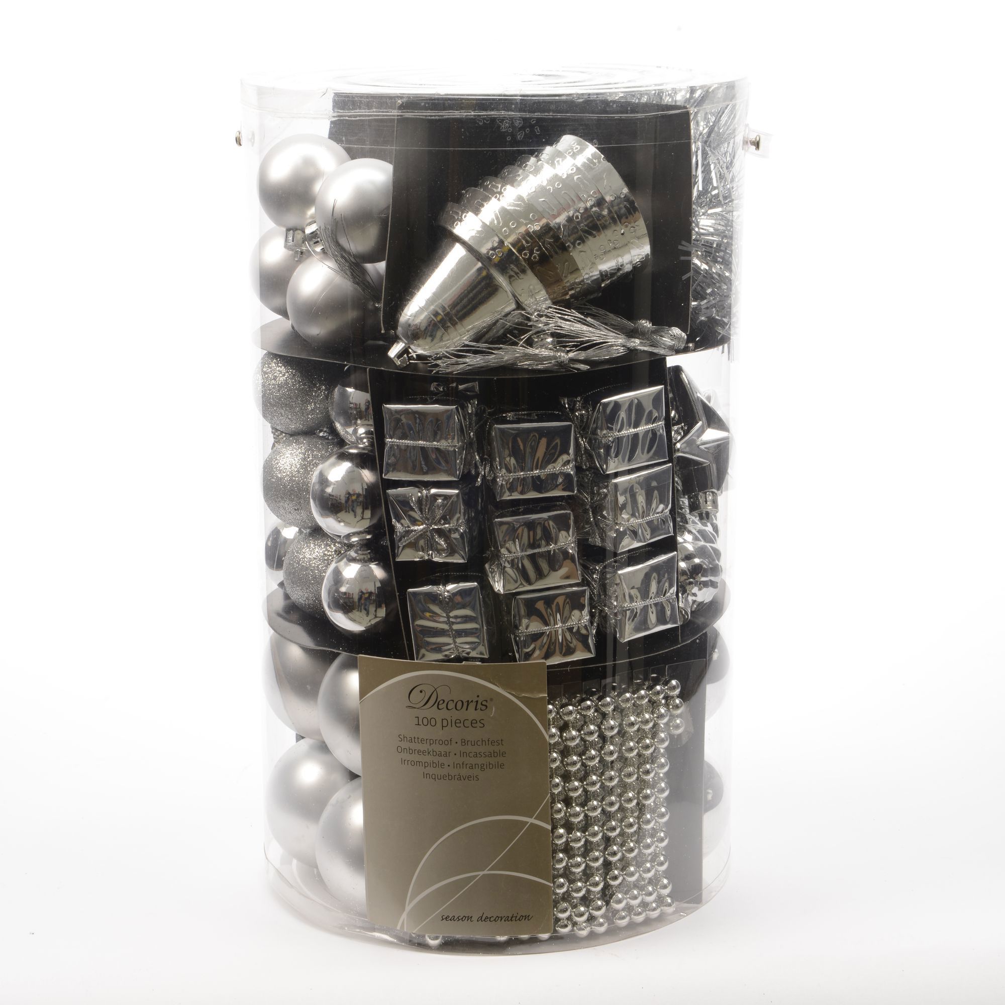 Изображение товара Набор ёлочных украшений «Серебристый цвет» 100 шт.