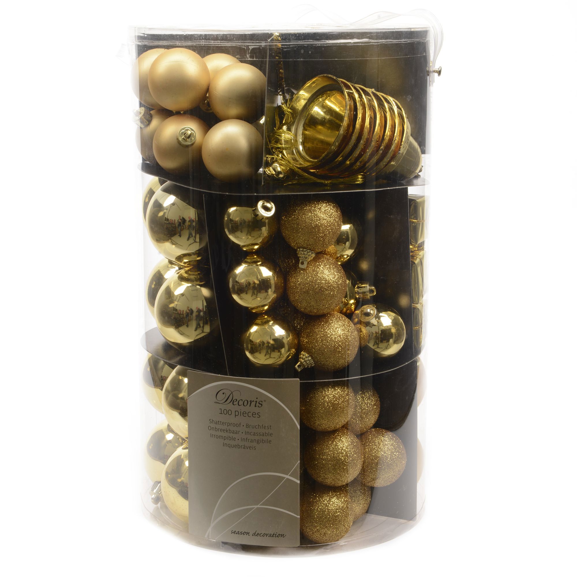 Изображение товара Набор ёлочных украшений Золотой цвет 100 шт. праздничный декор для елки