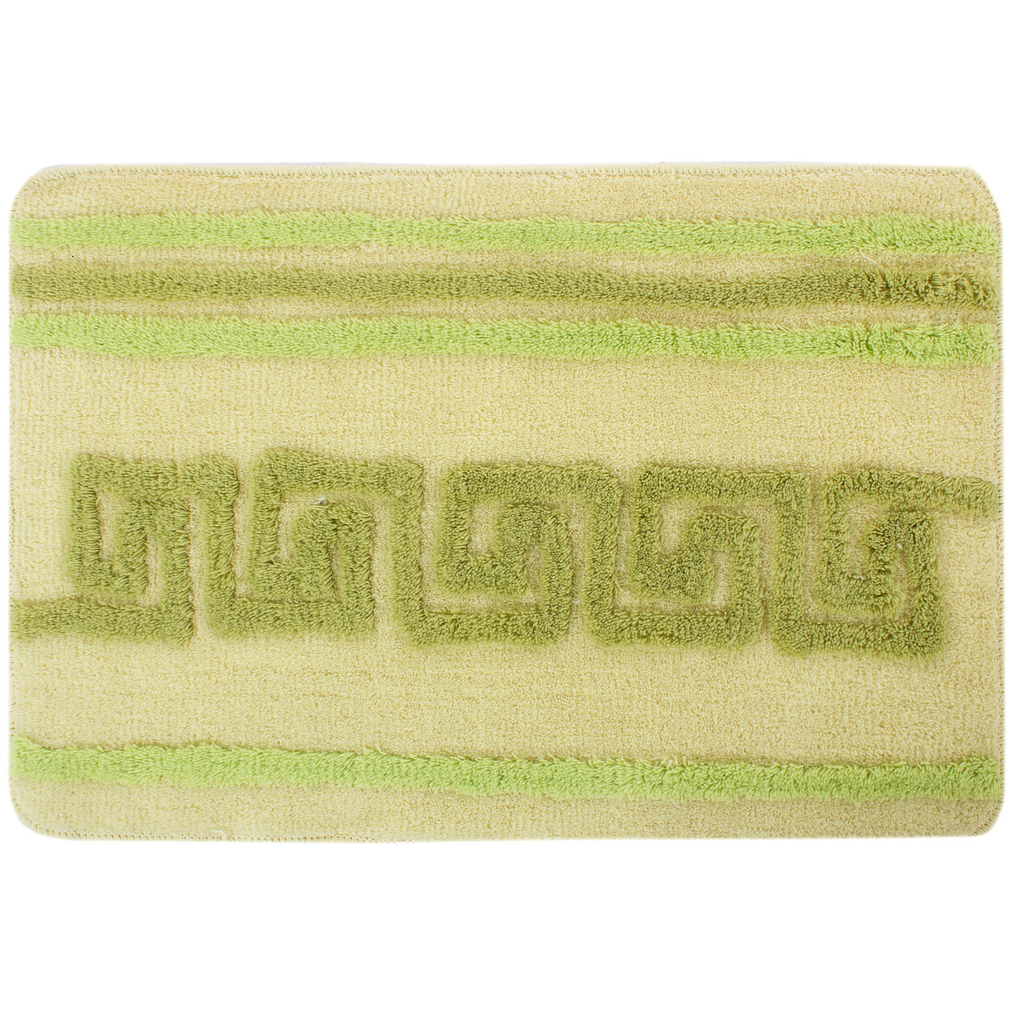 Изображение товара Коврик для ванной комнаты «Орнамент» 50х80 см цвет зелёный