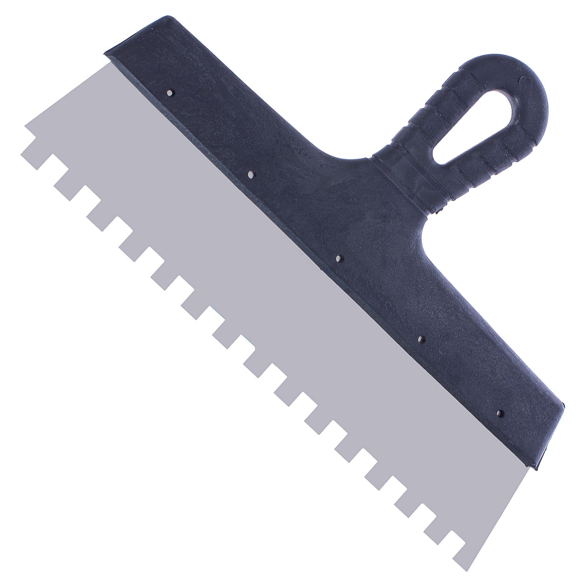 Изображение товара Шпатель зубчатый Интек 10103-300-010 300 мм, нержавеющая сталь, зуб 10x10 мм