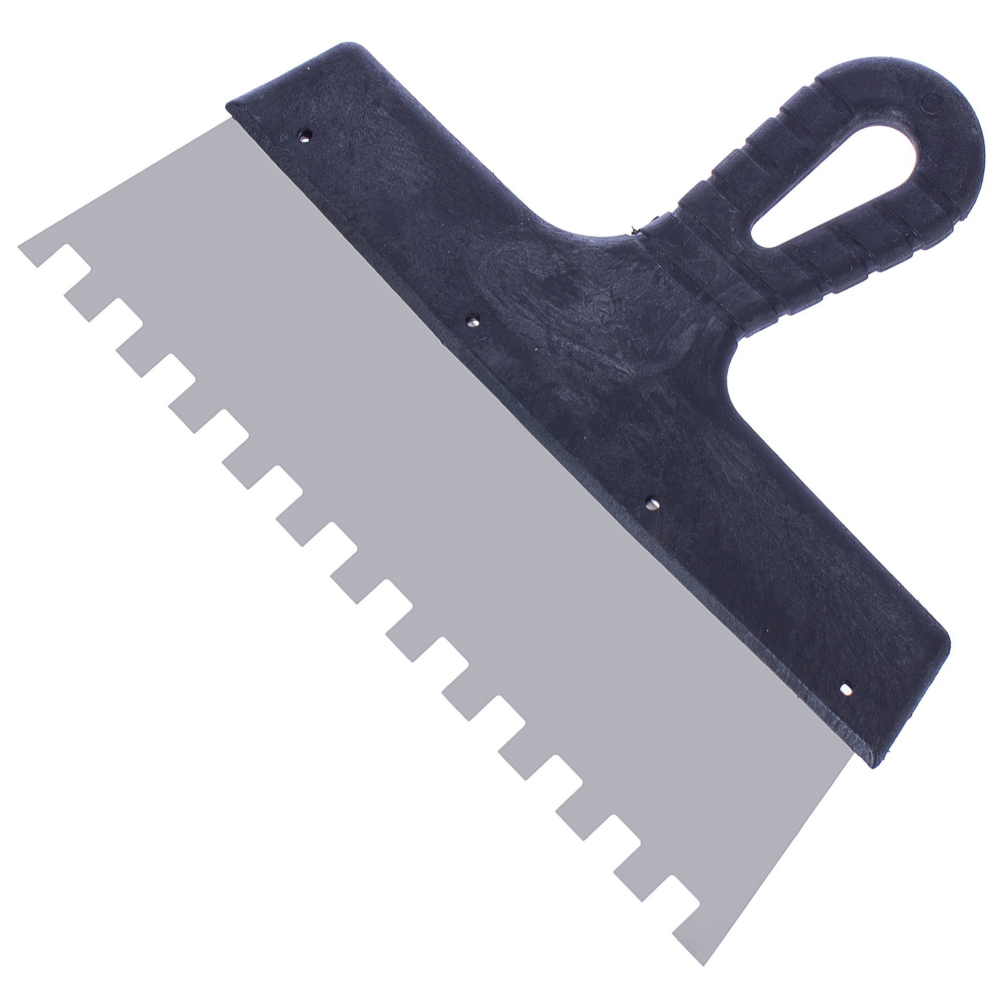 Изображение товара Шпатель зубчатый Интек 10103-200-010 200 мм, нержавеющая сталь, зуб 10x10 мм