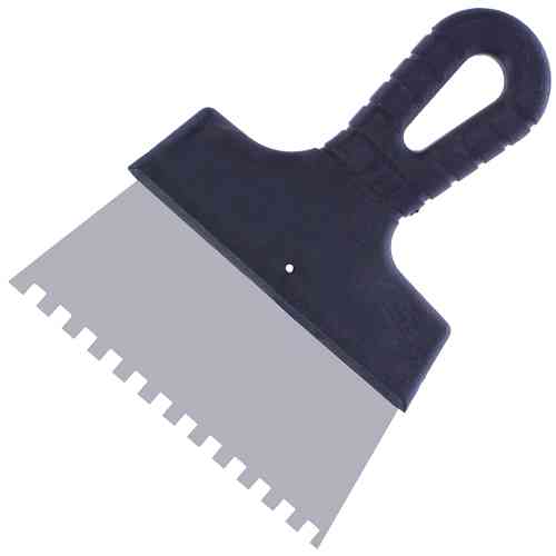 Изображение товара Шпатель зубчатый Интек 10103-150-006 150 мм, нержавеющая сталь, зуб 6x6 мм