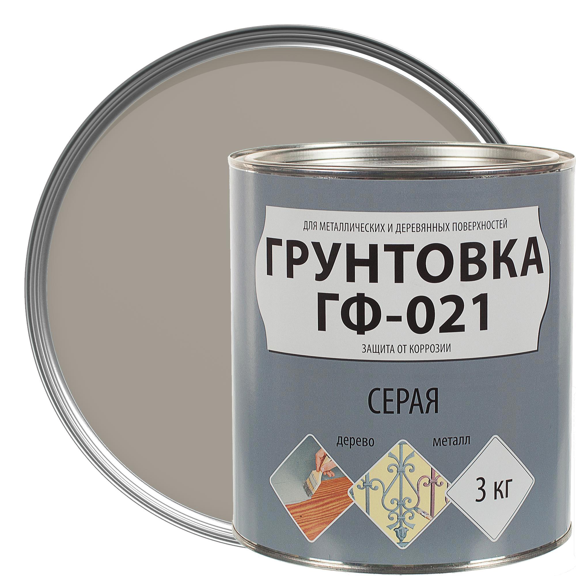Изображение товара Грунт ГФ-021 цвет серый 3 кг