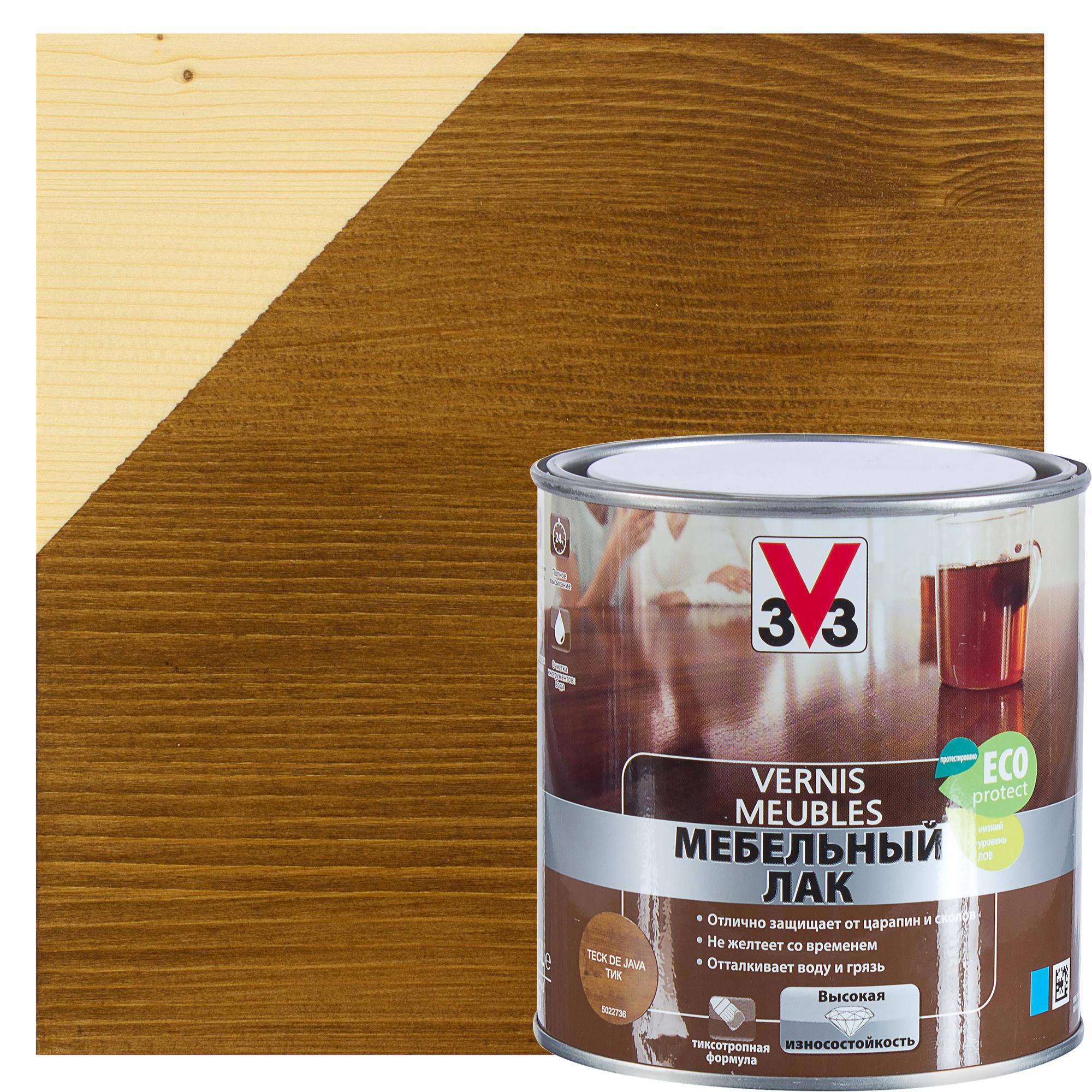 Лак для мебели V33 акриловый цвет тиковое дерево 0.5 л ️ купить по цене ...