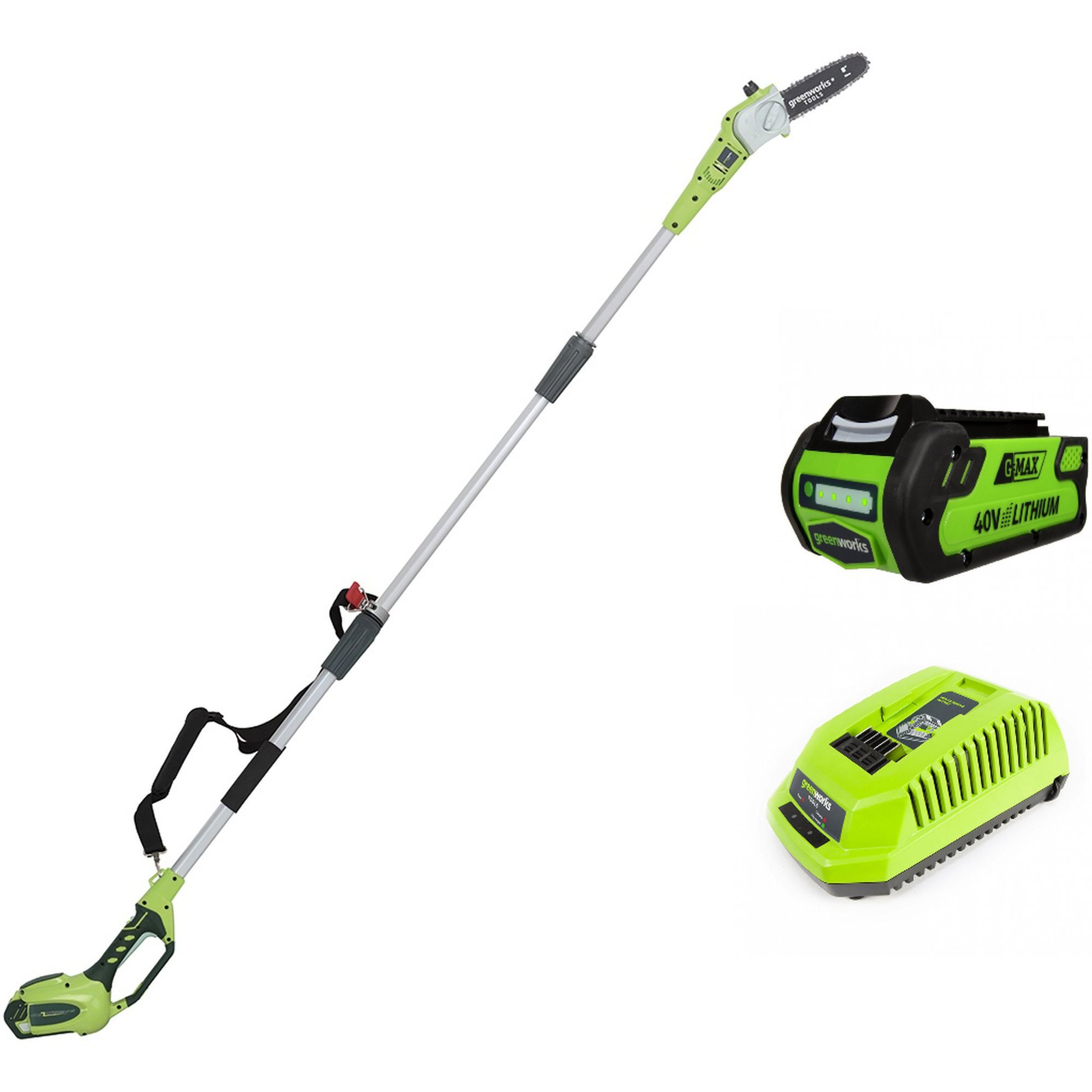 Изображение товара Аккумуляторный высоторез GreenWorks 40В цепная пила 20 см ремень гарантия