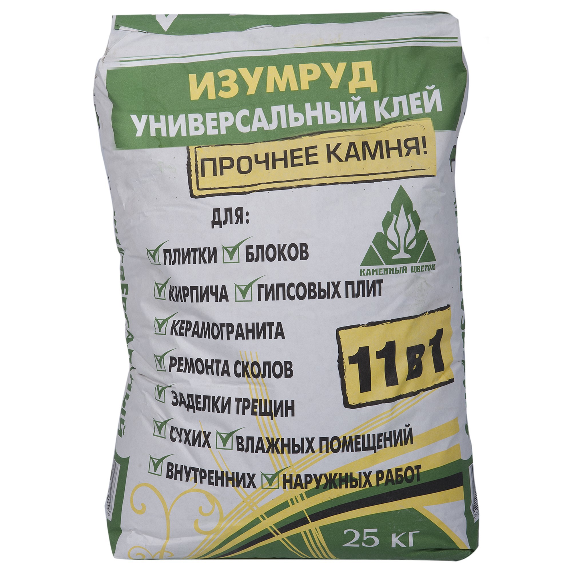 Изображение товара Клей для плитки Каменный цветок Изумруд 25 кг