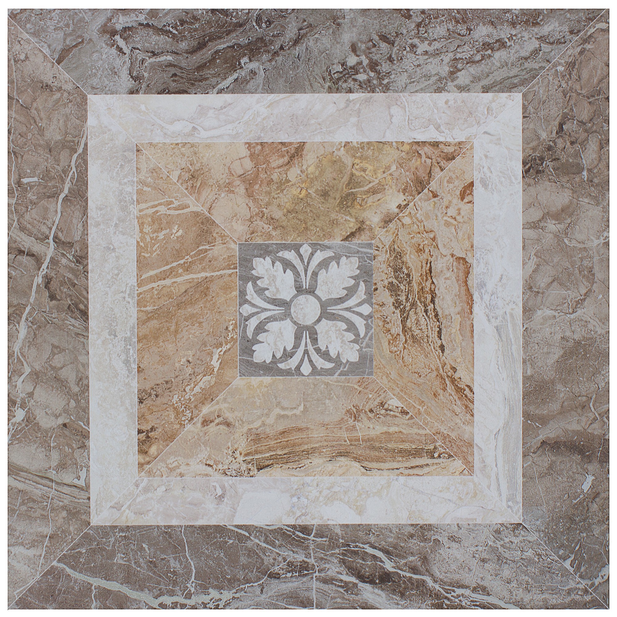 Изображение товара Керамогранит Privilege Moca Cassetone 45x45 см коричневый для напольной и стеновой отделки