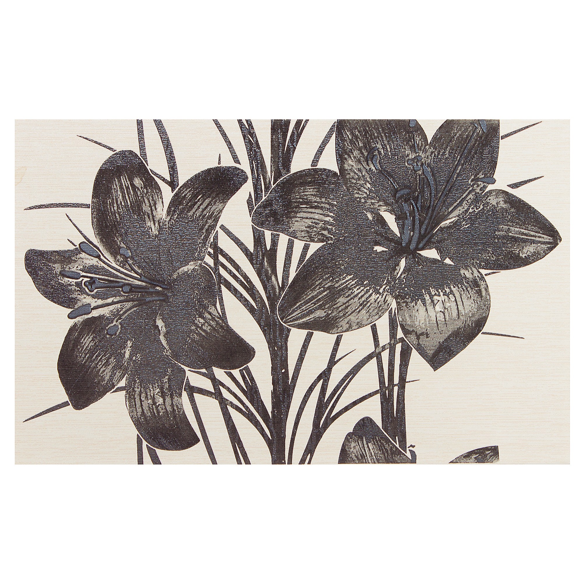 Изображение товара Декоративная вставка Пиано 2 25х40 см серый керамическая для ванной