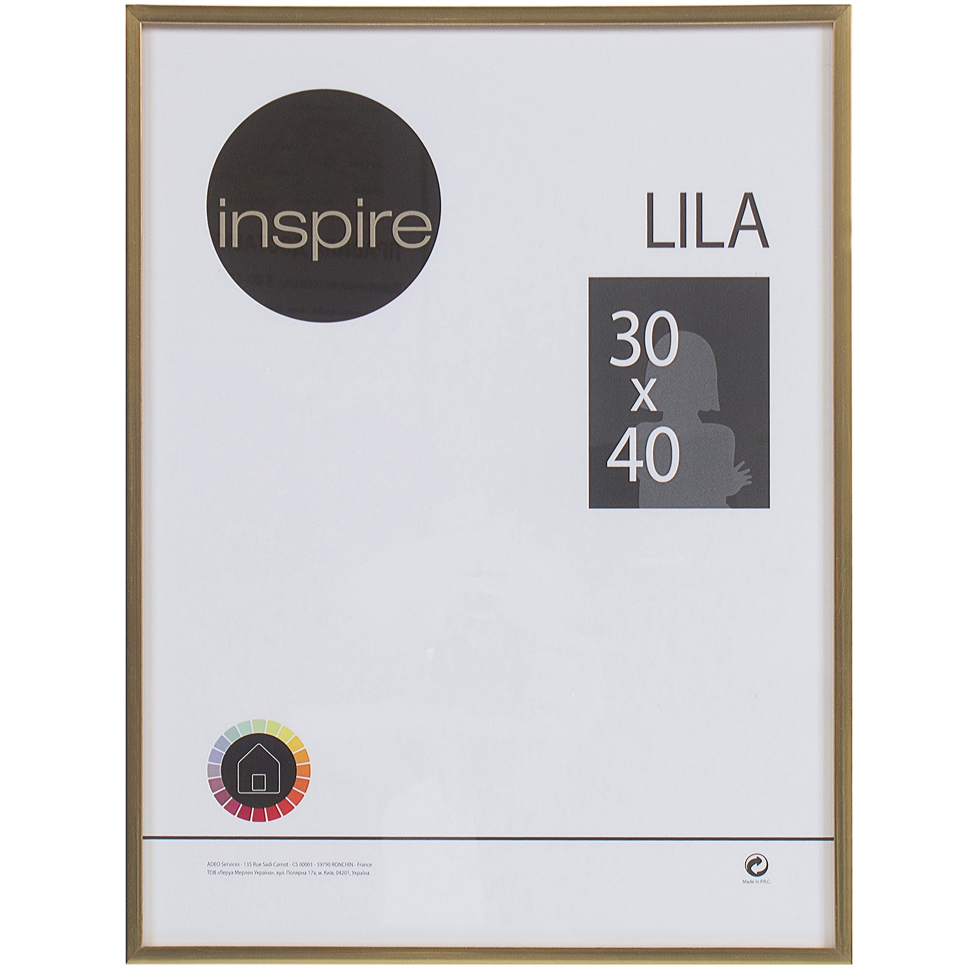 Рамка Inspire Lila 30x40 см пластик цвет золото ️ купить по цене 364 ...