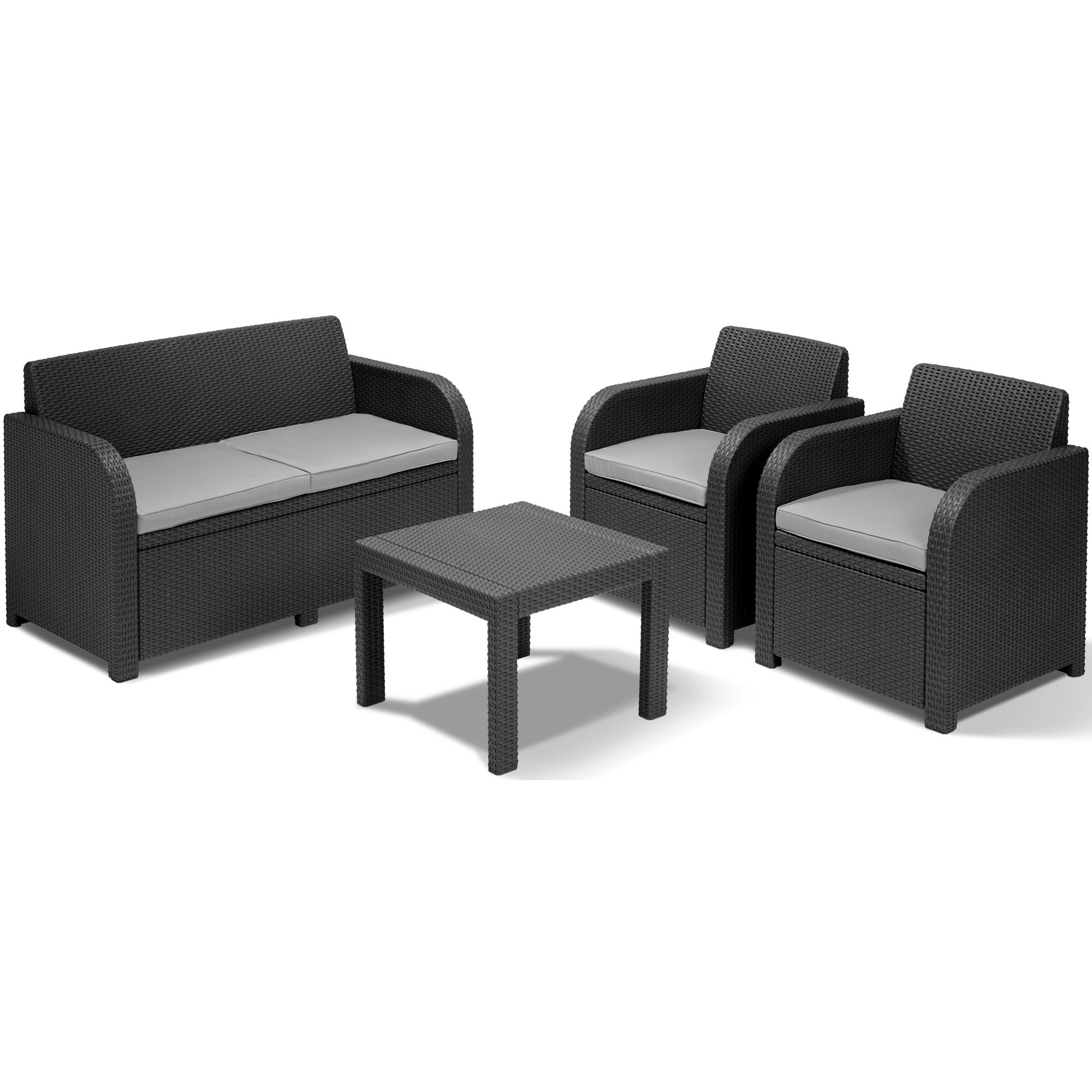 Изображение товара Набор садовой мебели Джорджия из полиротанса на 4 персоны с подушками