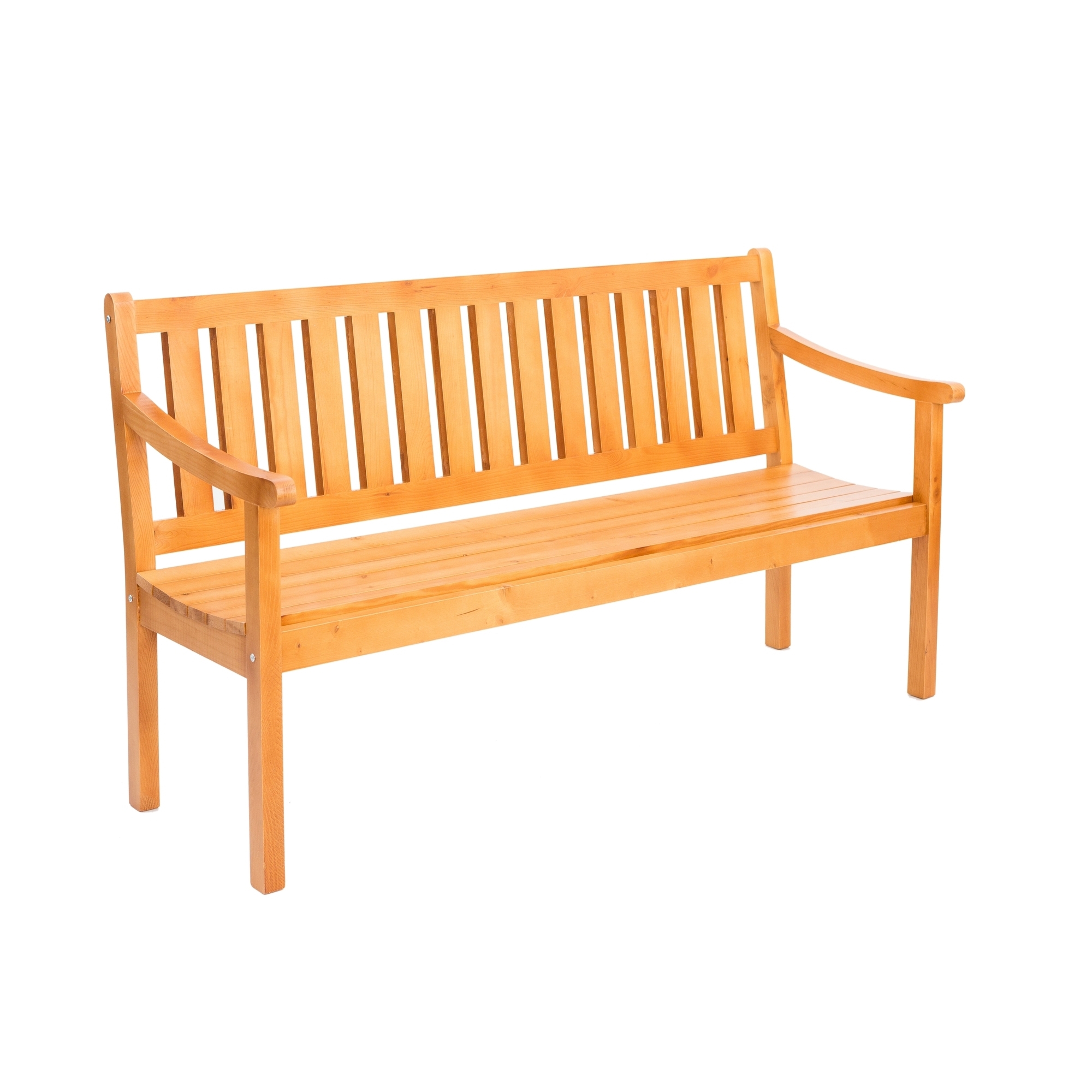 Изображение товара Деревянная садовая скамья Линда с высокой спинкой и подлокотниками