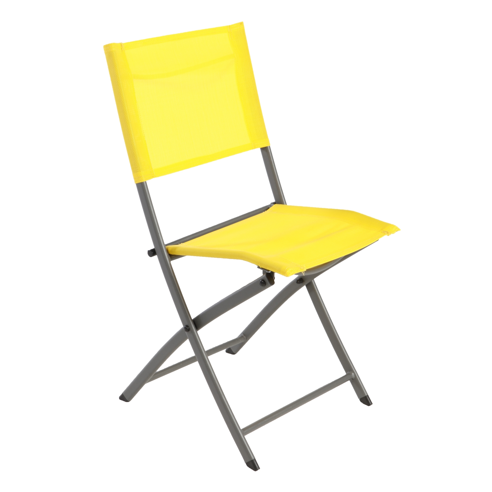 Изображение товара Стул складной Дэнвер металл текстиль яркий жёлтый для сада и отдыха