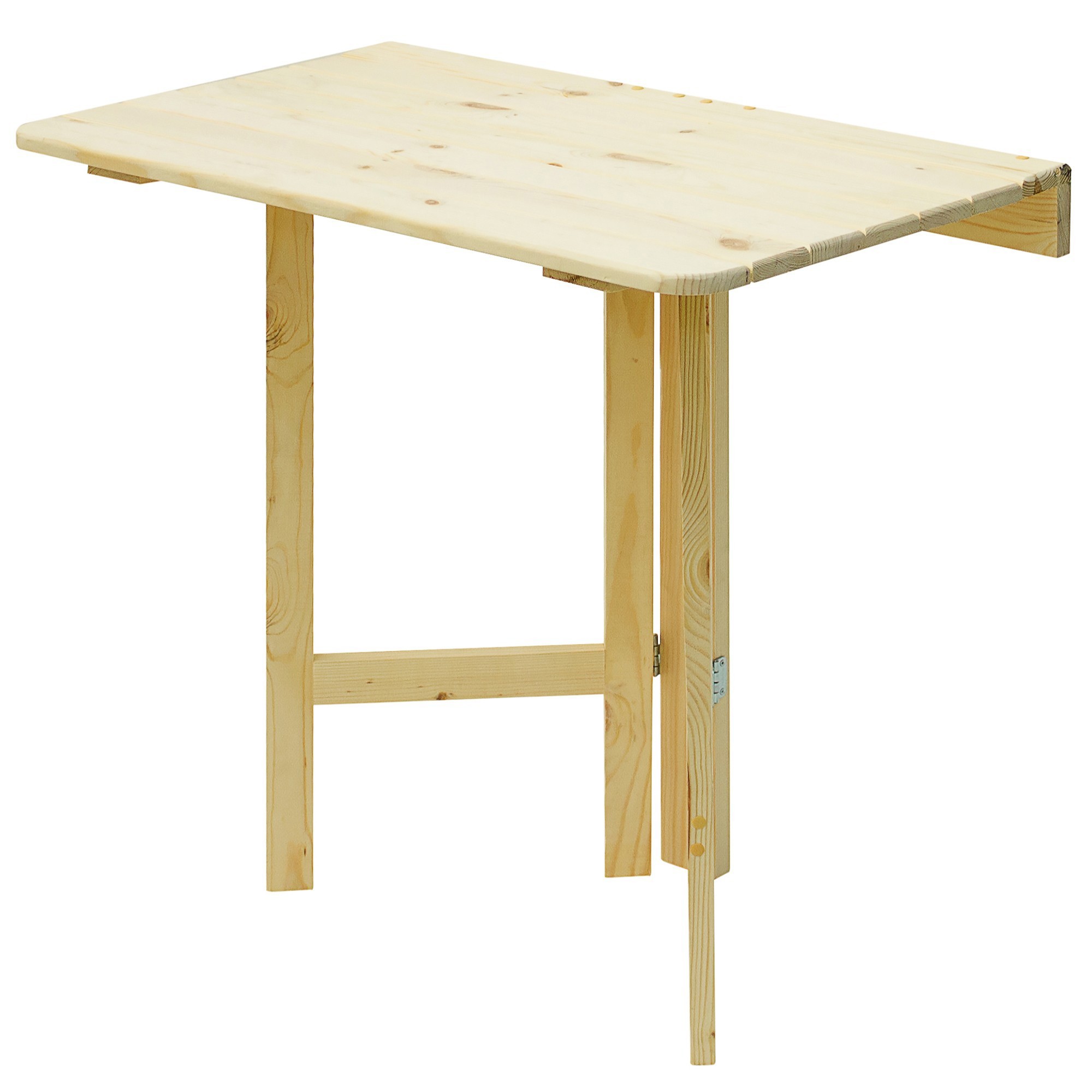 Изображение товара Стол навесной пристенный из натуральной древесины 80х50х73 см коричневый