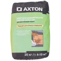 Изображение товара Клей для керамической плитки Axton 25 кг - надежная укладка в любых условиях Изображение товара Клей для керамической плитки Axton 25 кг - надежная укладка в любых условиях