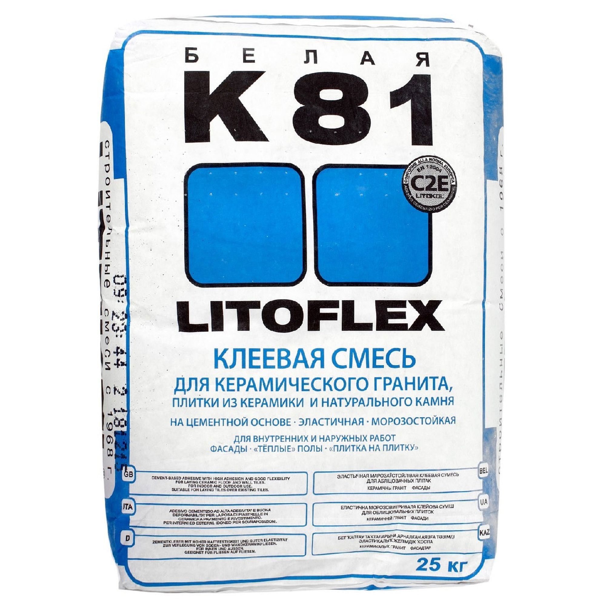 Изображение товара Клей для плитки Litokol Litoflex K81, 25 кг