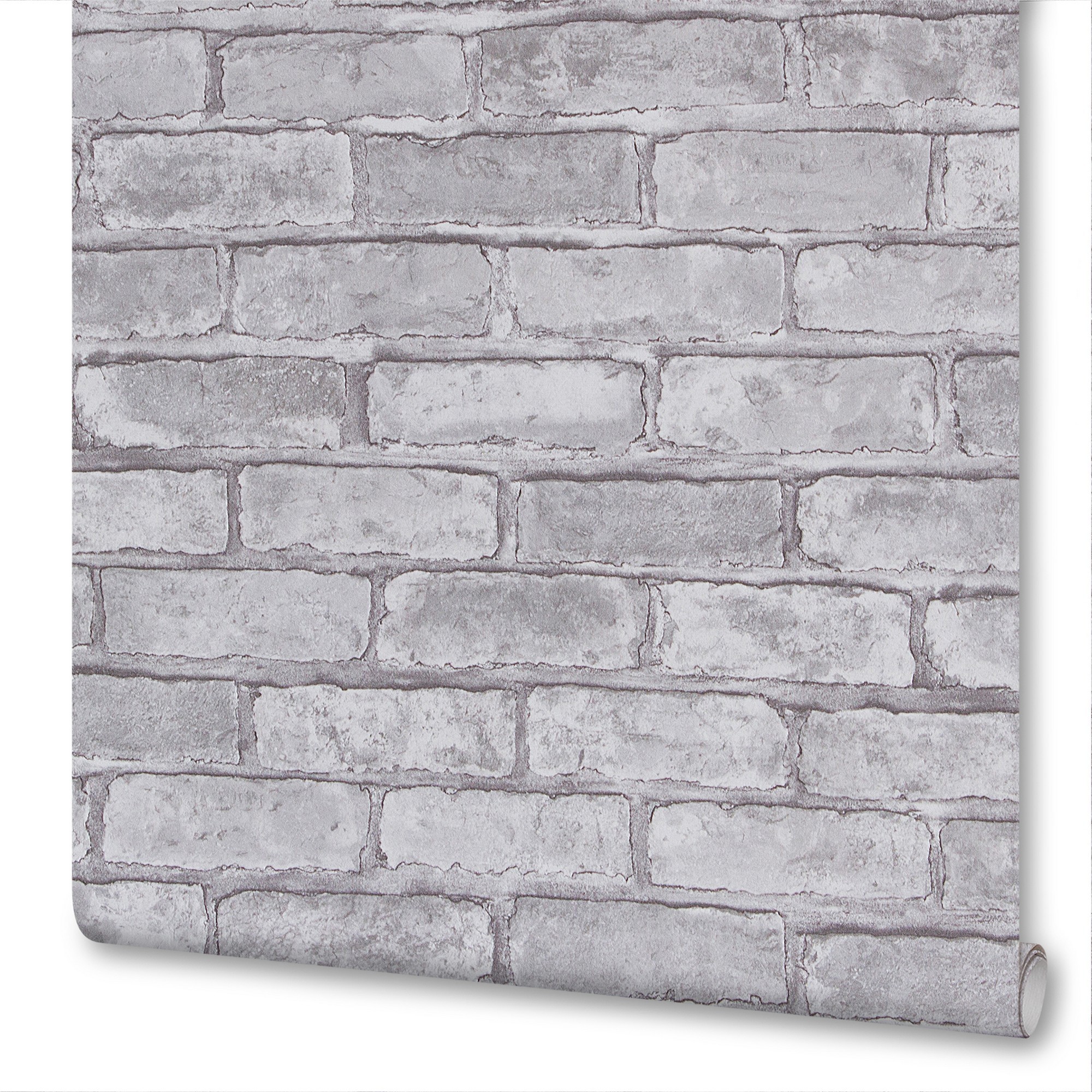 Изображение товара Флизелиновые обои Euro Decor Лофт серые 1.06 м, кирпичный рисунок