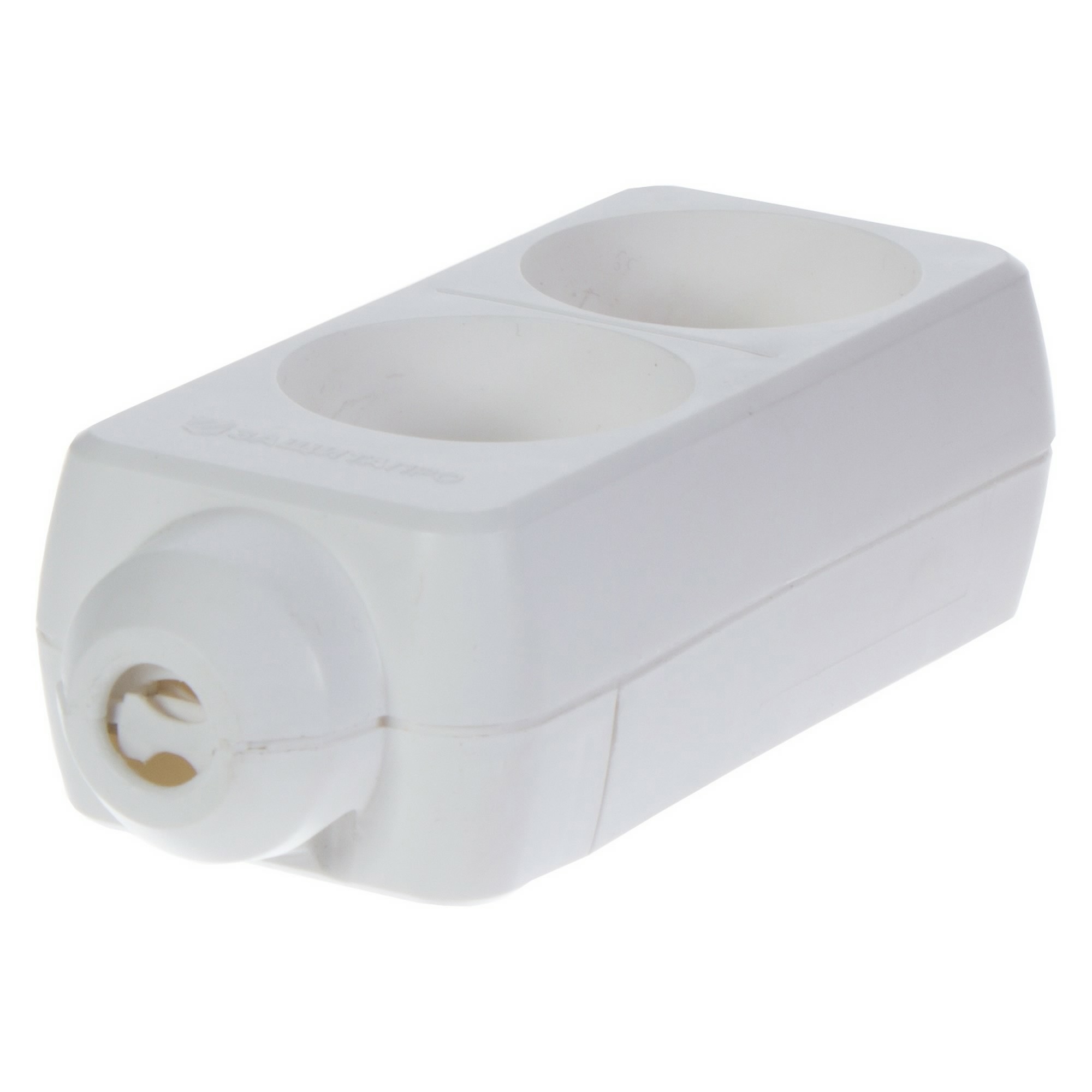 Изображение товара Колодка для удлинителя защитa Про 2 розетки без заземления белая