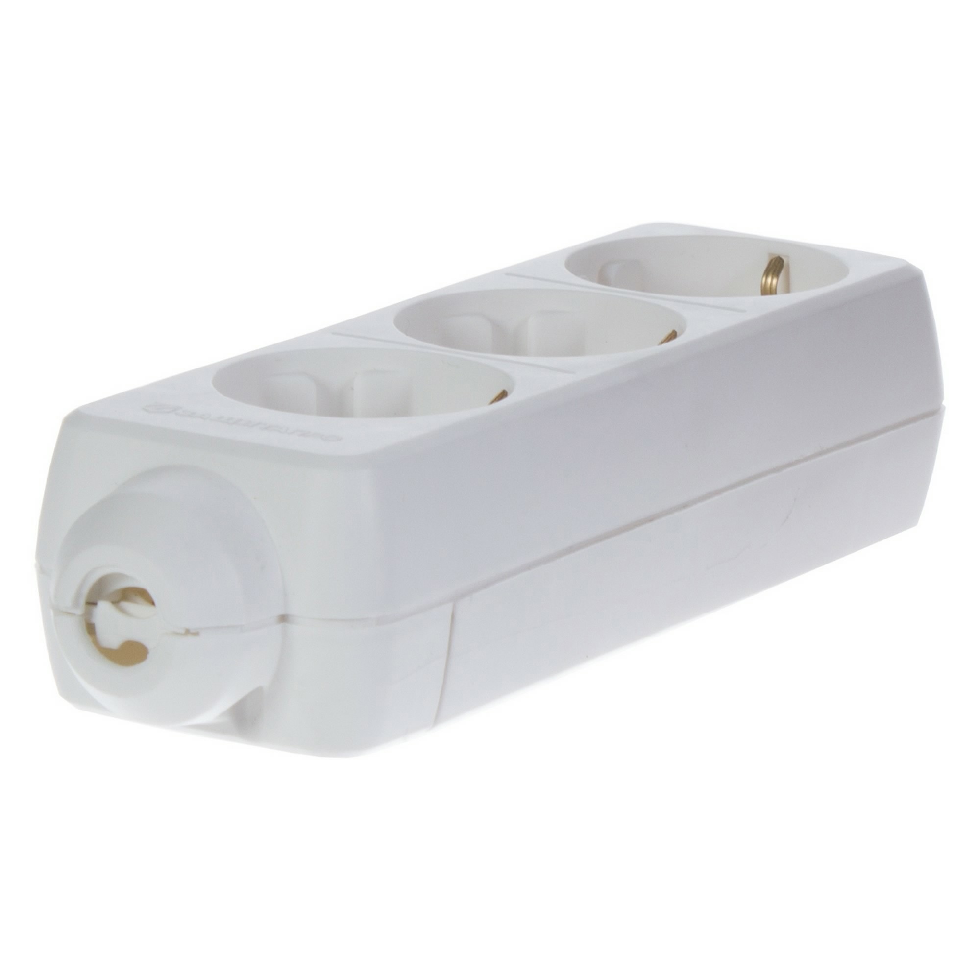 Изображение товара Колодка для удлинителя Защита Про 3 розетки с заземлением 3500 Вт цвет белый Изображение товара Колодка для удлинителя Защита Про 3 розетки с заземлением 3500 Вт цвет белый