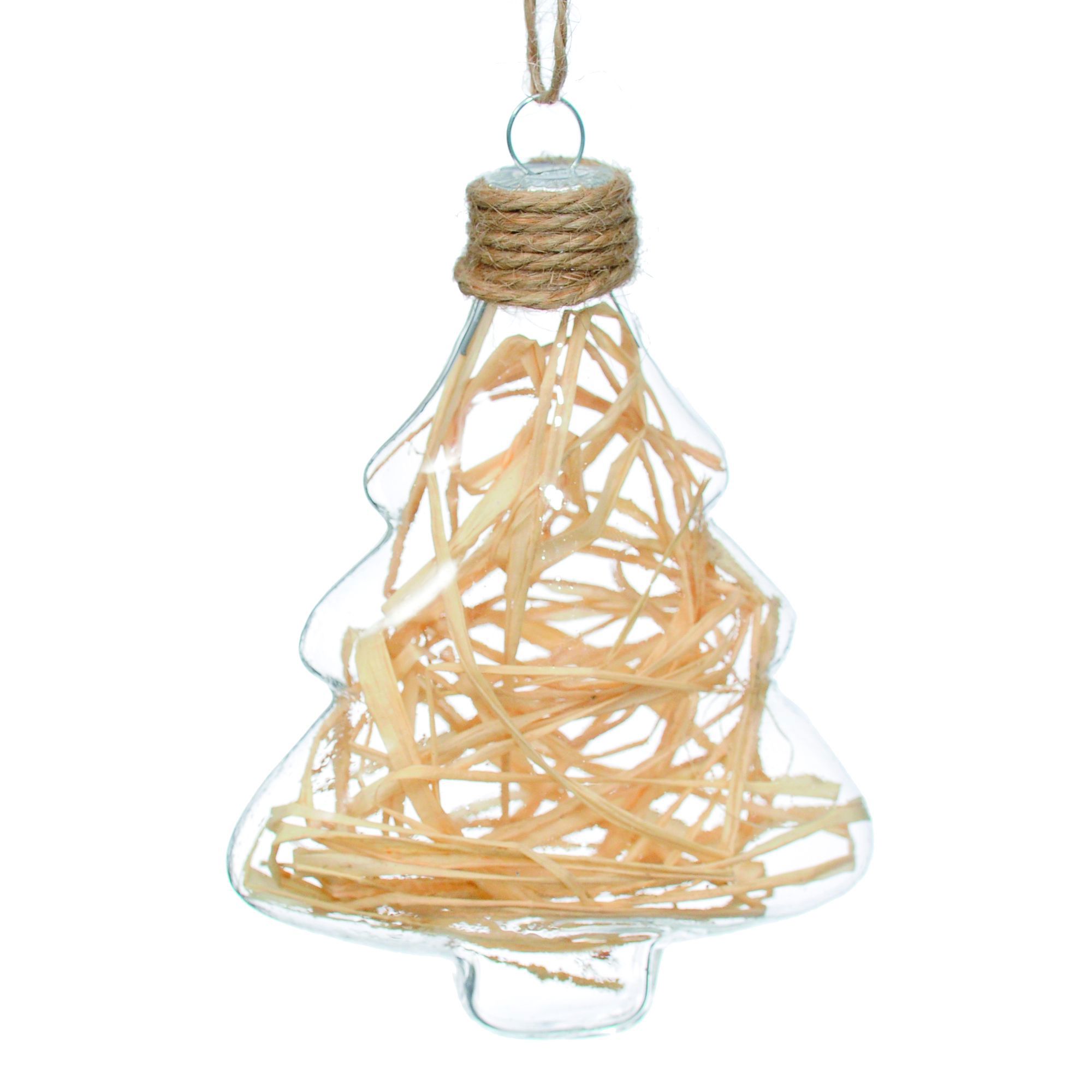 Изображение товара Стеклянная елочная игрушка Ель 10 см подвеска праздничное украшение