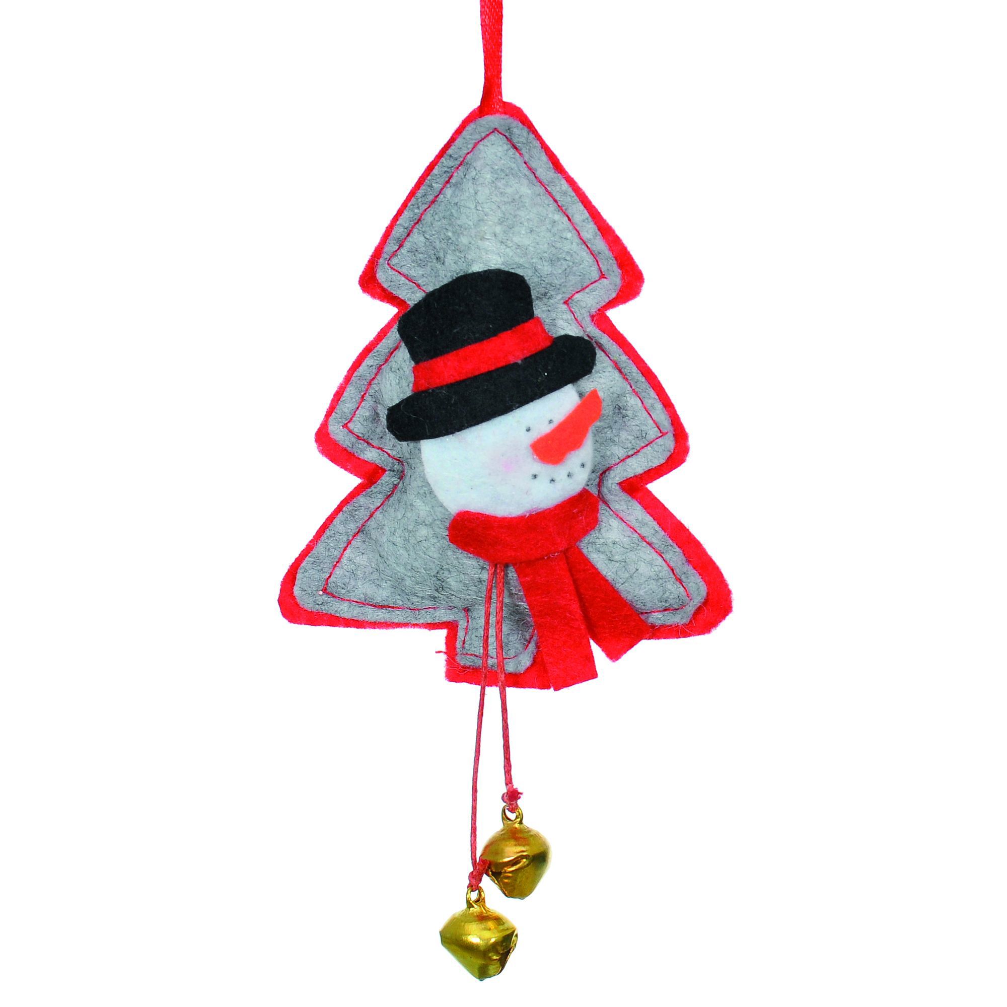 Изображение товара Ёлочное украшение "Ель и Снеговик" 14x8x2 см