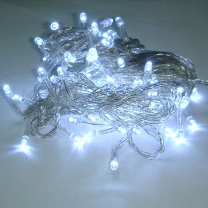 Изображение товара Электрогирлянда комнатная «Нить» 100 LED тёплыйбелый