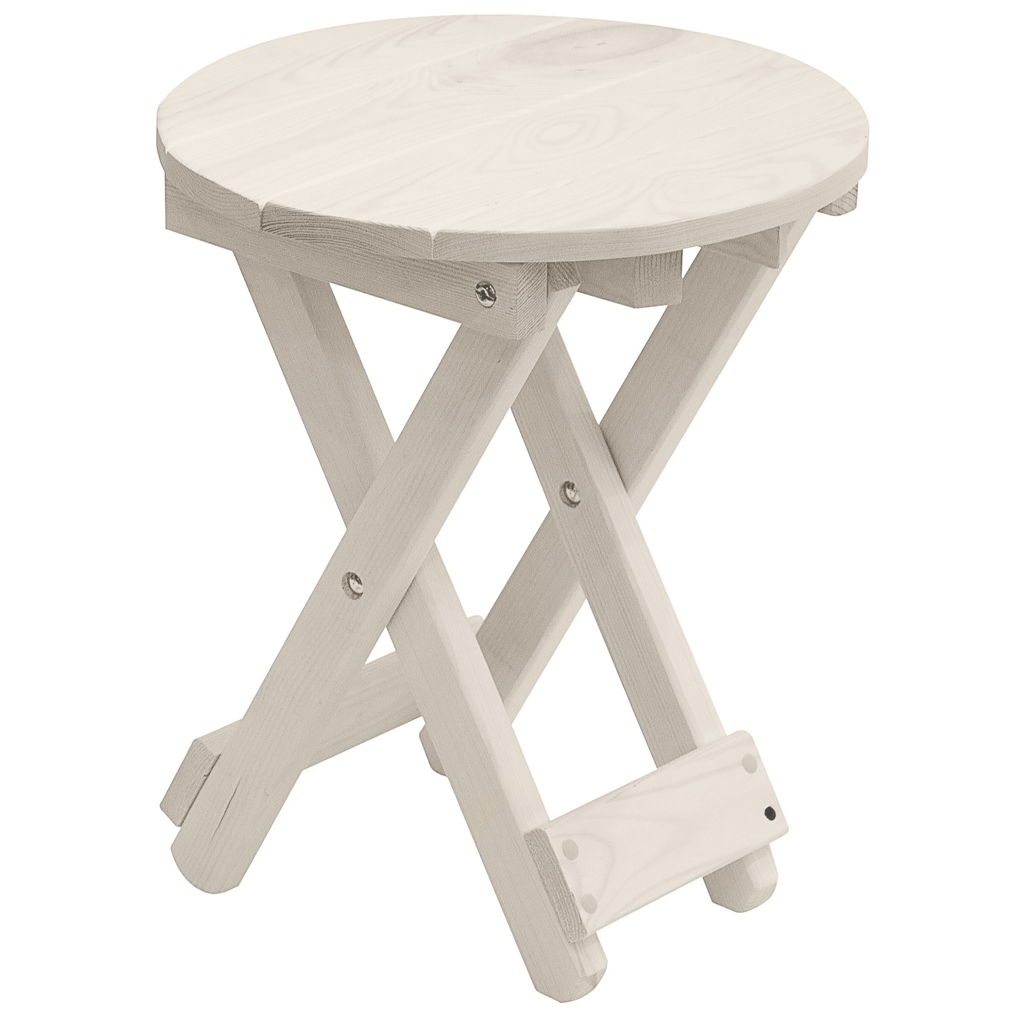 Изображение товара Круглый складной табурет Бриз для дачи и пикника, натуральный дизайн