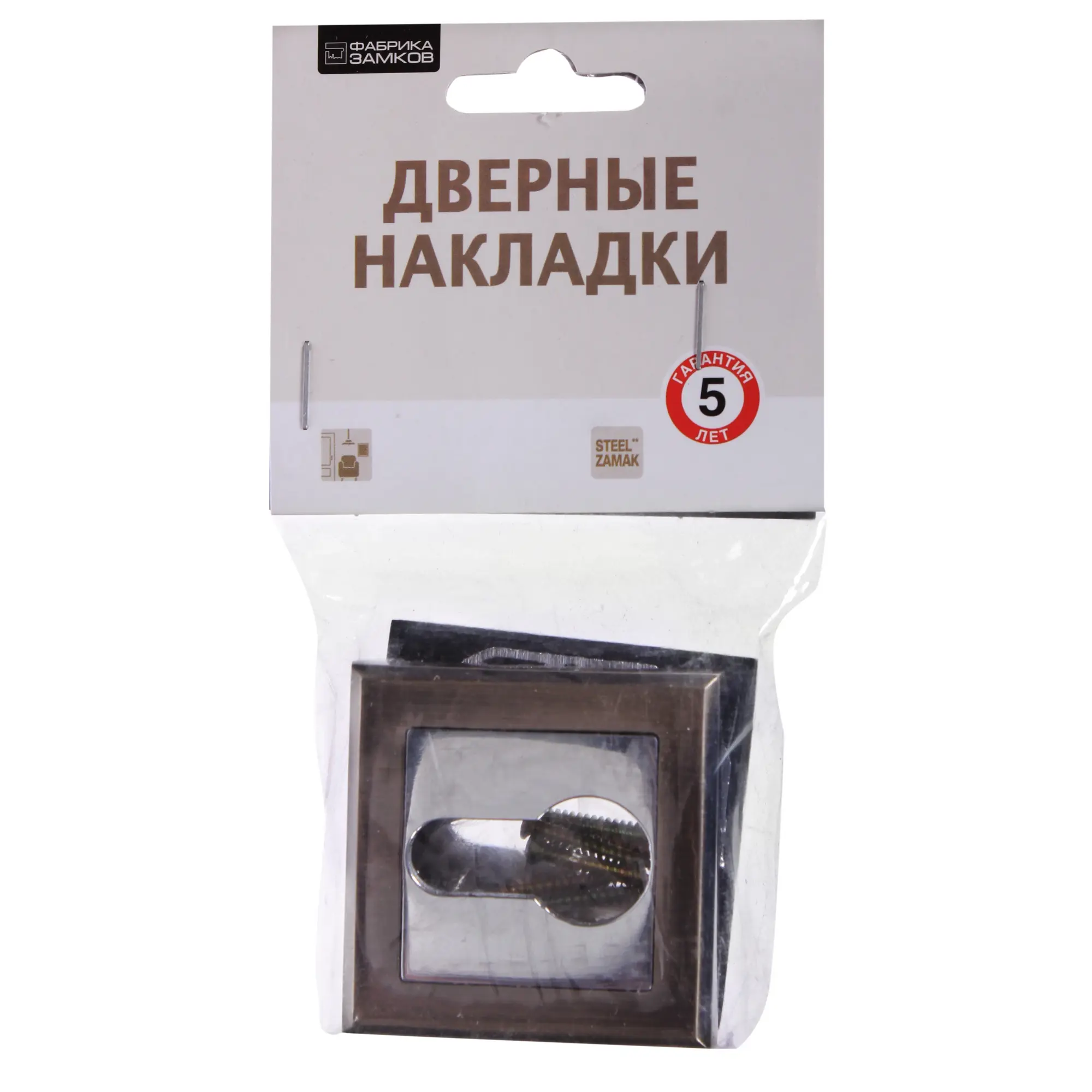 Накладка дверная Фабрика замков A 2 ET алюминий цвет античная бронза 2 шт. - 2