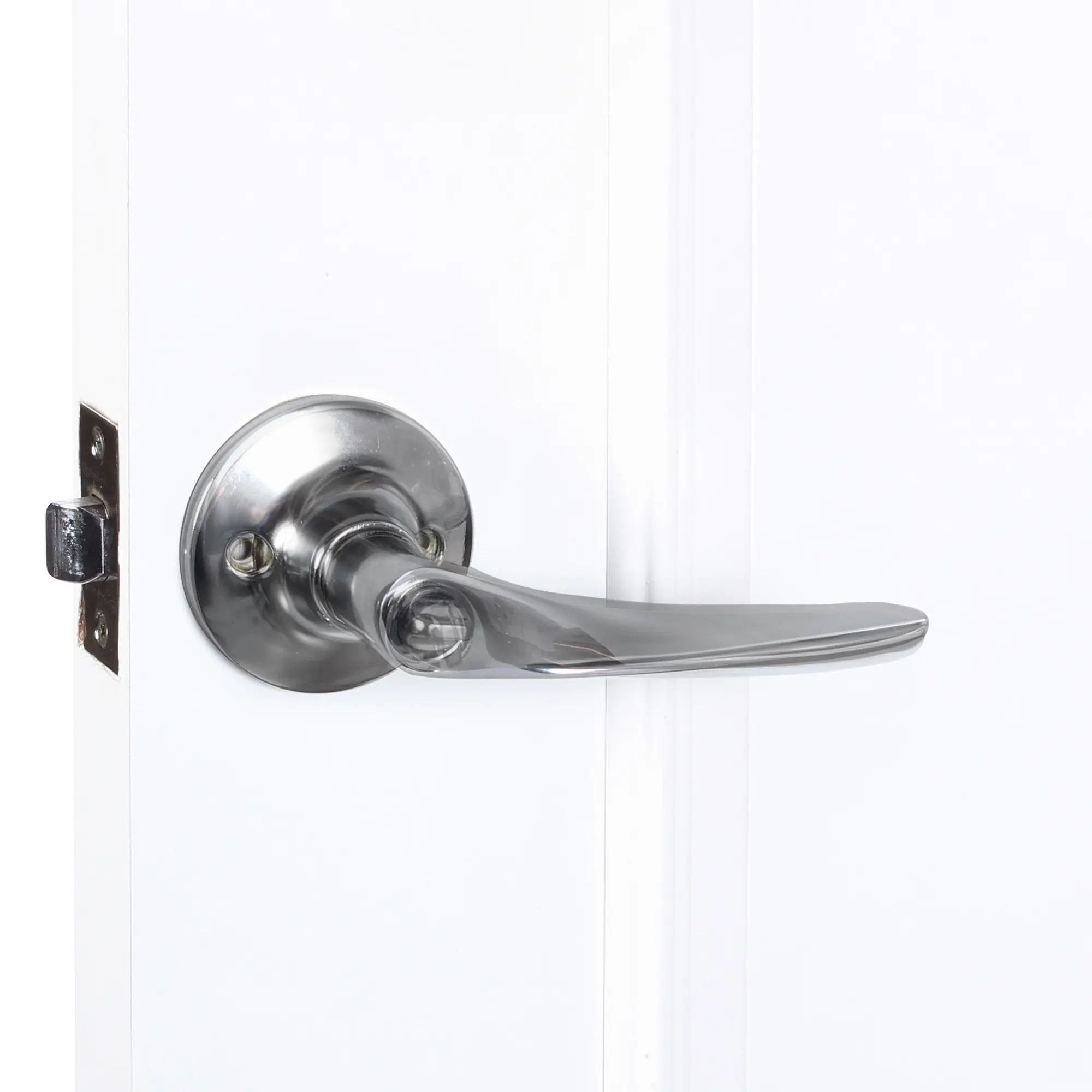 Ручка дверная на розетке Avers 8023-03 с фиксатором хром - 4