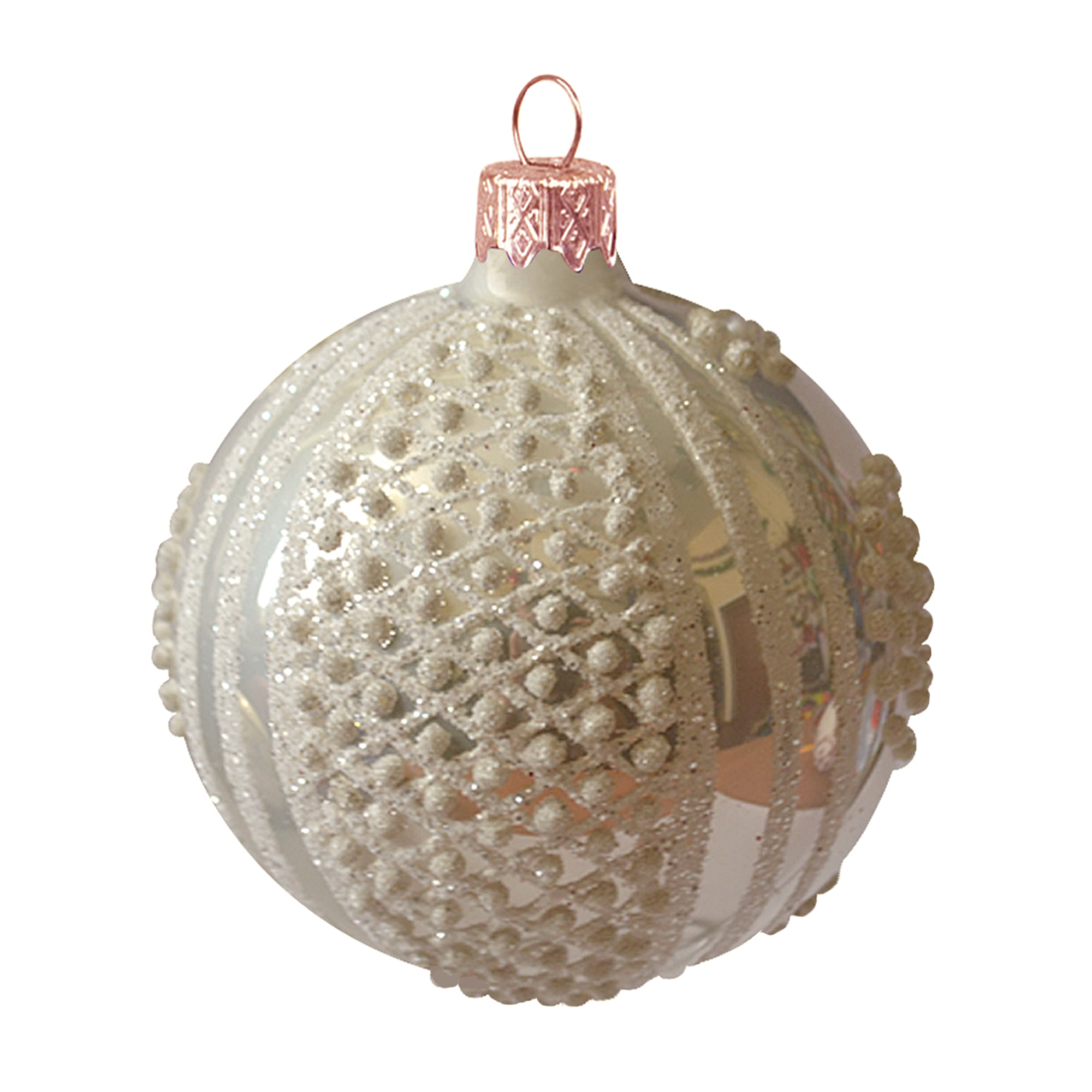 Изображение товара Шар ёлочный «Бисерный узор», 8 см