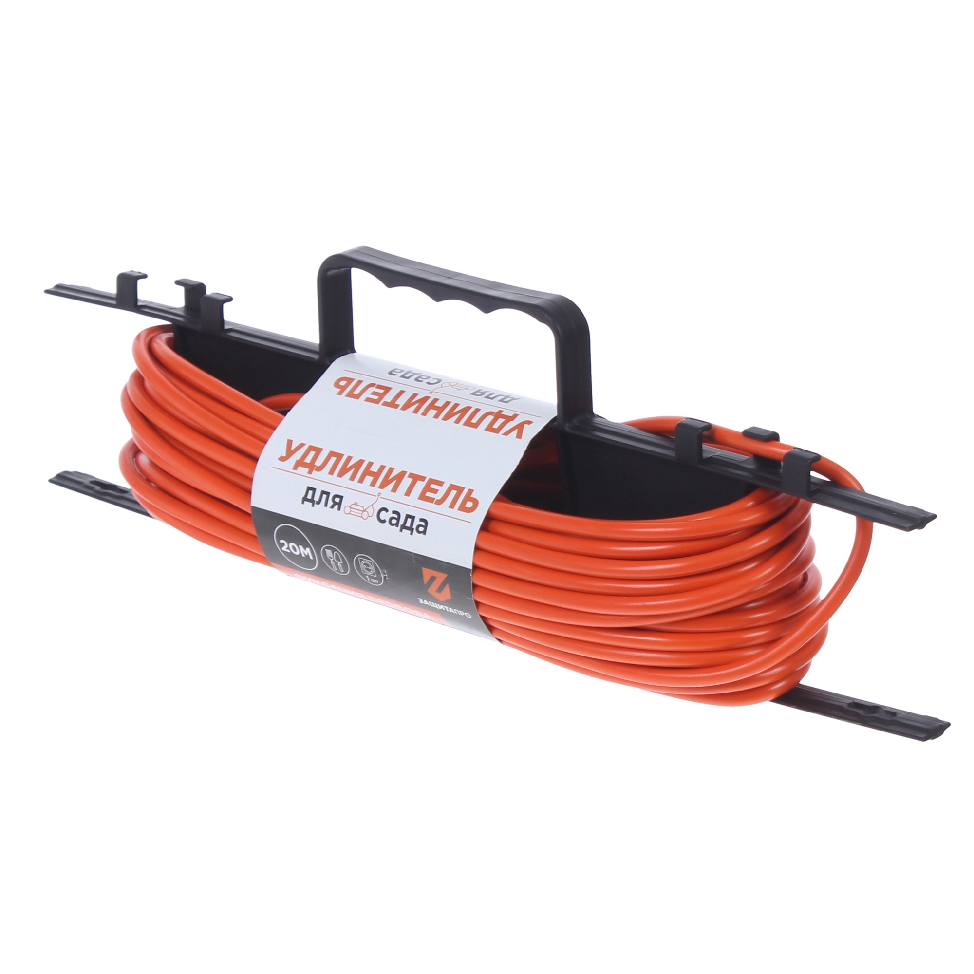 Изображение товара Удлинитель-шнур на рамке 20 м 1 розетка без заземления Защита Про