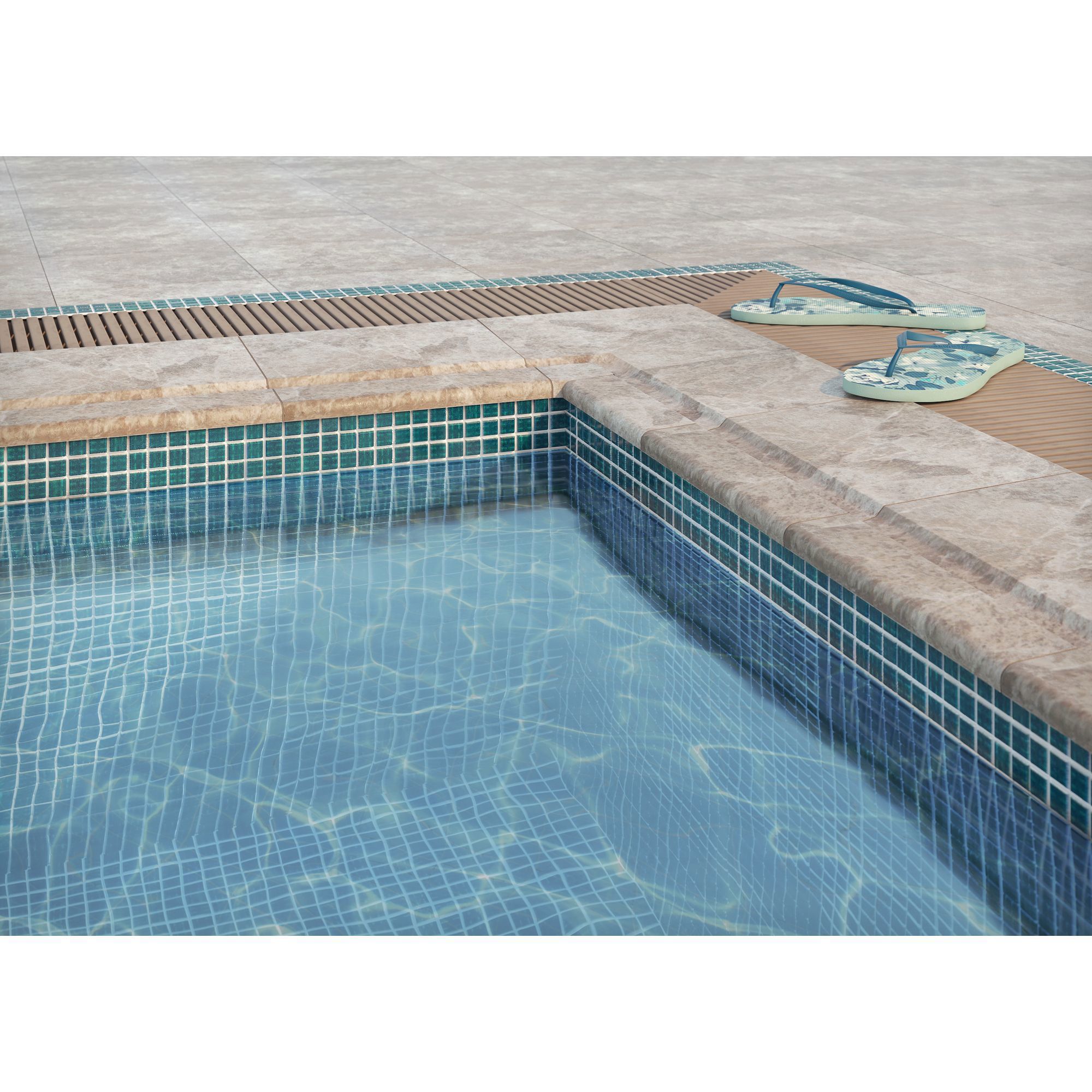 Изображение товара Мозаика стекломасса зеленая 32.7х32.7 см China