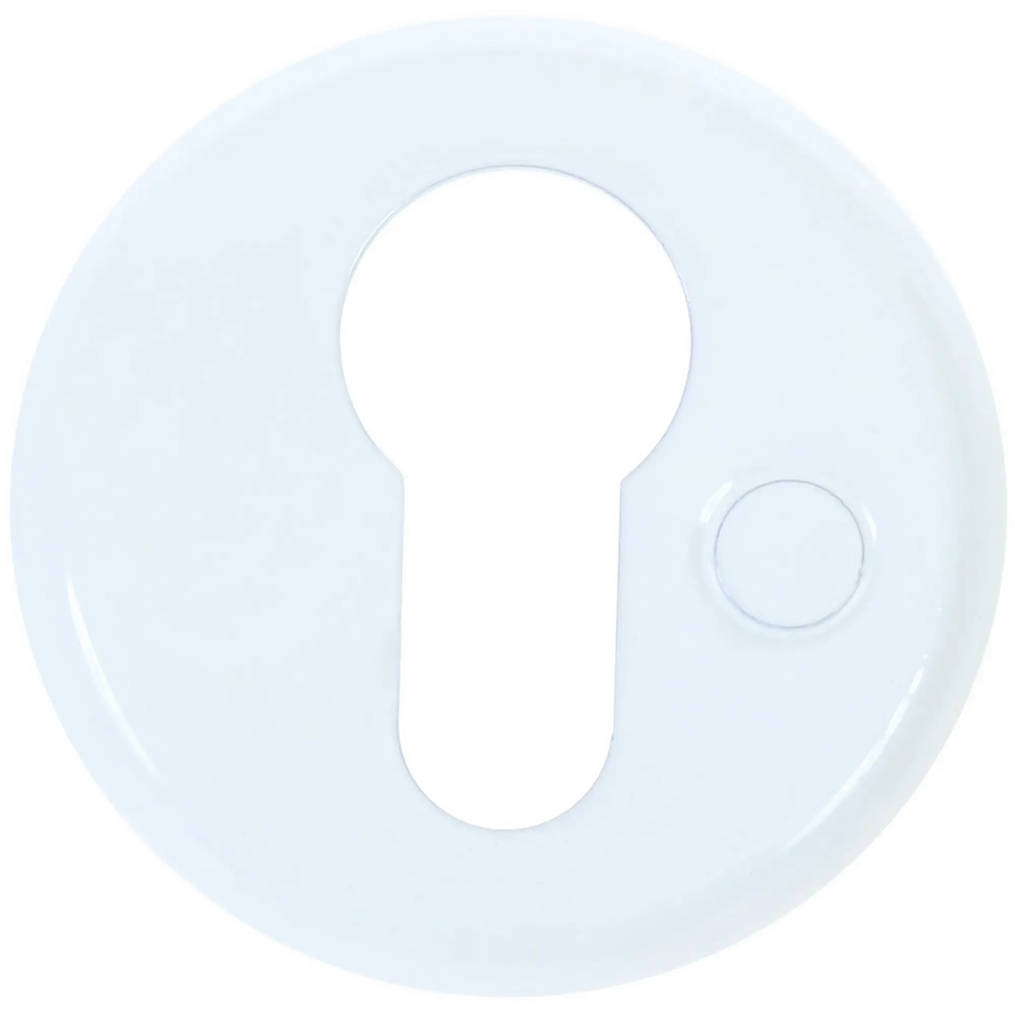 Накладка дверная для финских дверей Фабрика замков под цилиндр Е 002 алюминий цвет белый 2 шт.